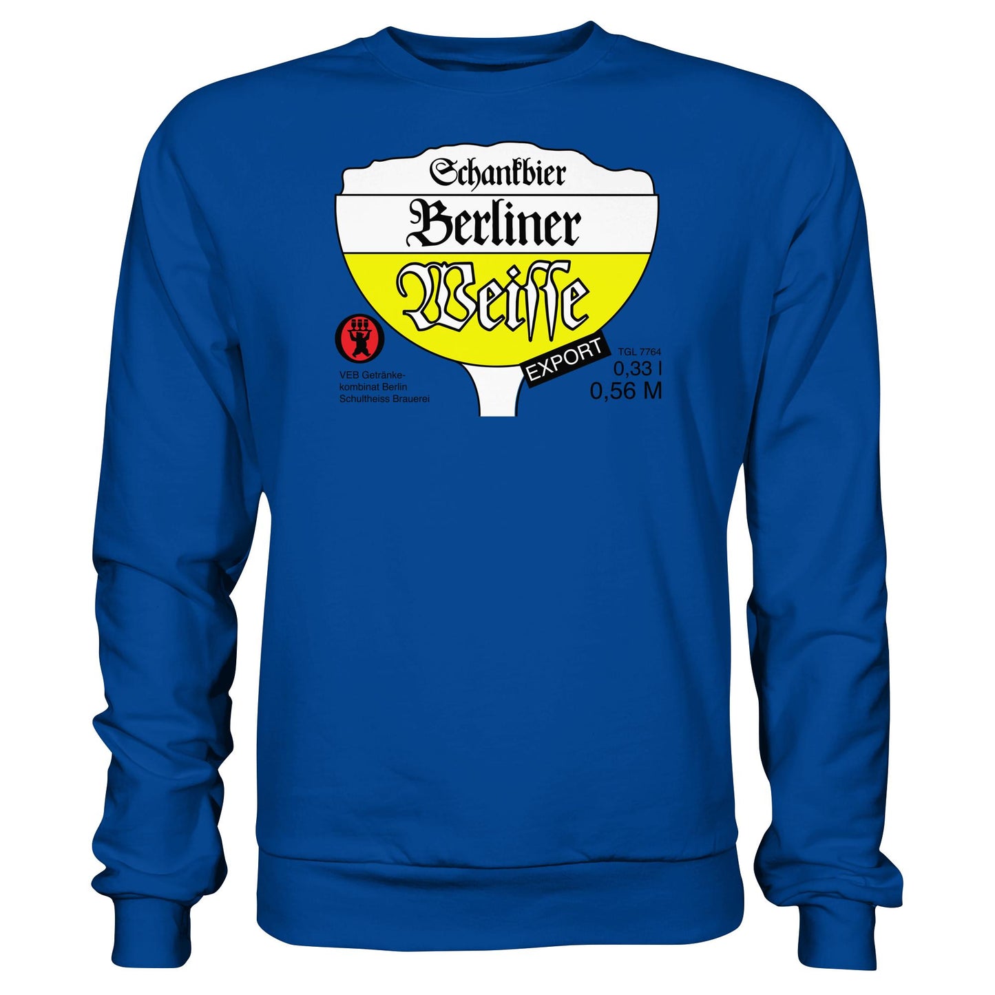 DDR Ostalgie Pullover Unisex • BERLINER WEISSE - VEB GETRÄNKEKOMBINAT BERLIN
