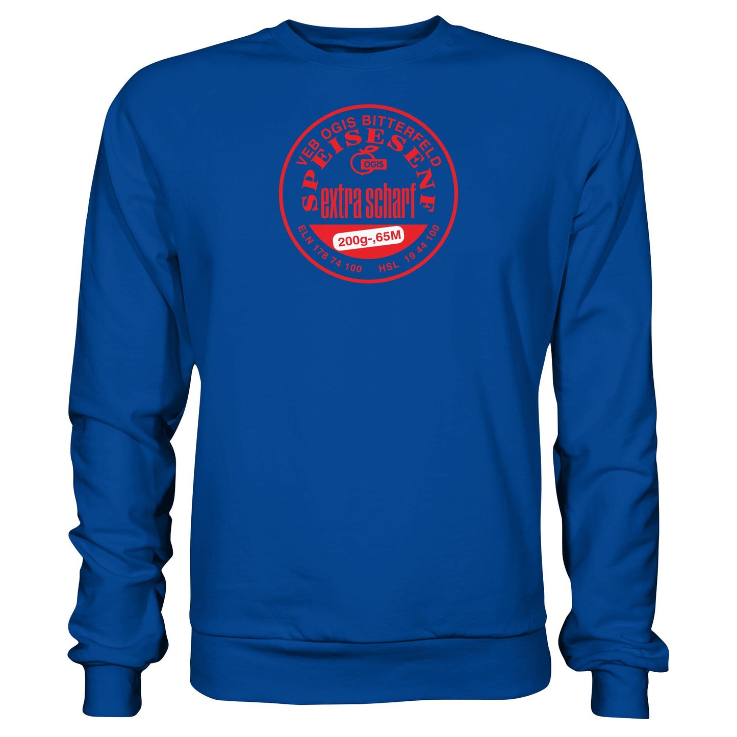 DDR Ostalgie Pullover Unisex • VEB OGIS BITTERFELD - SPEISESENF EXTRASCHARF