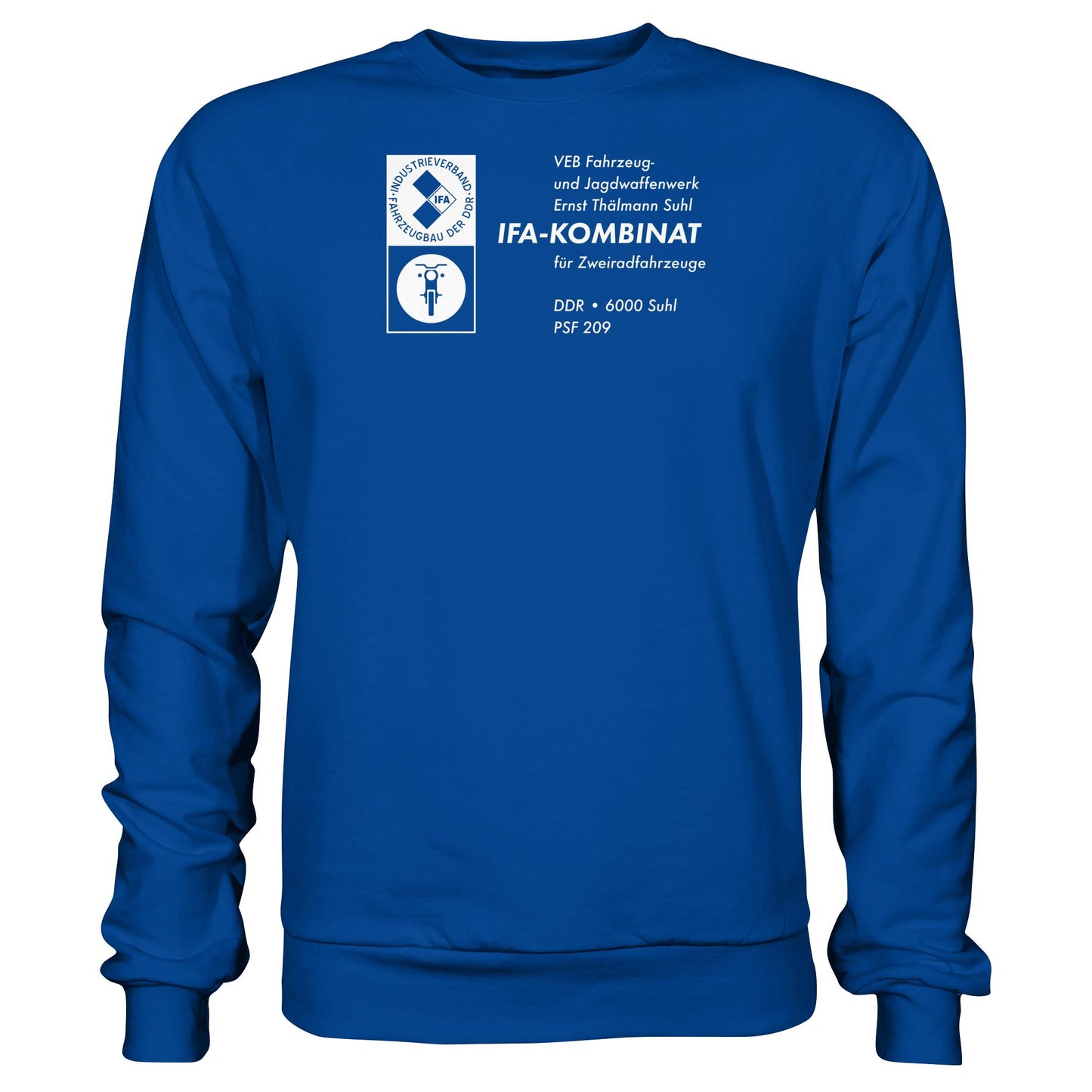 DDR Ostalgie Pullover Unisex • VEB FAHRZEUG- UND JAGDWAFFENWERK ERNST THÄLMANN SUHL