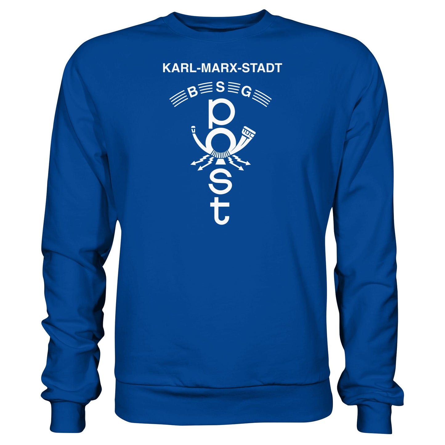 DDR Ostalgie Pullover Unisex • BSG POST KARL-MARX-STADT (ORIGINAL WIMPEL)