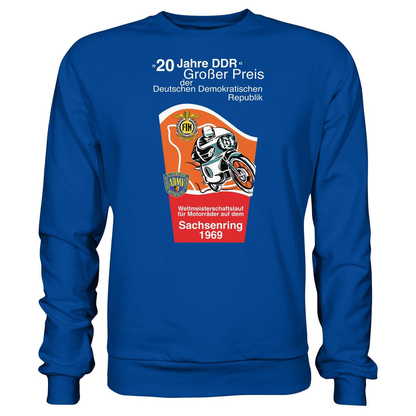 DDR Ostalgie Pullover Unisex • SACHSENRING 1969, WELTMEISTERSCHAFTSLAUF