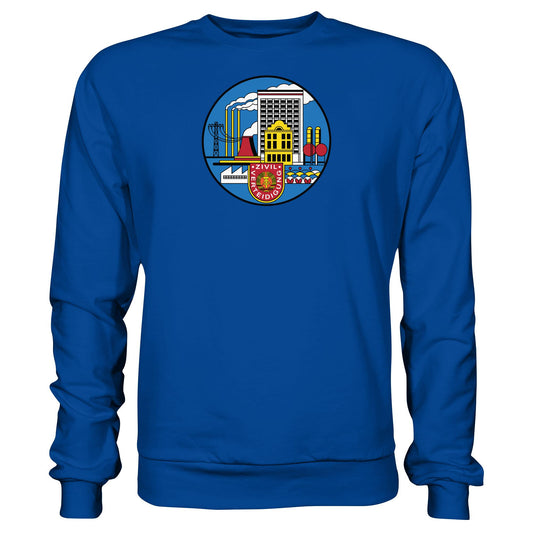 DDR Ostalgie Pullover Unisex • DDR ZIVILVERTEIDIGUNG (ORIGINAL GLAS-DESIGN)