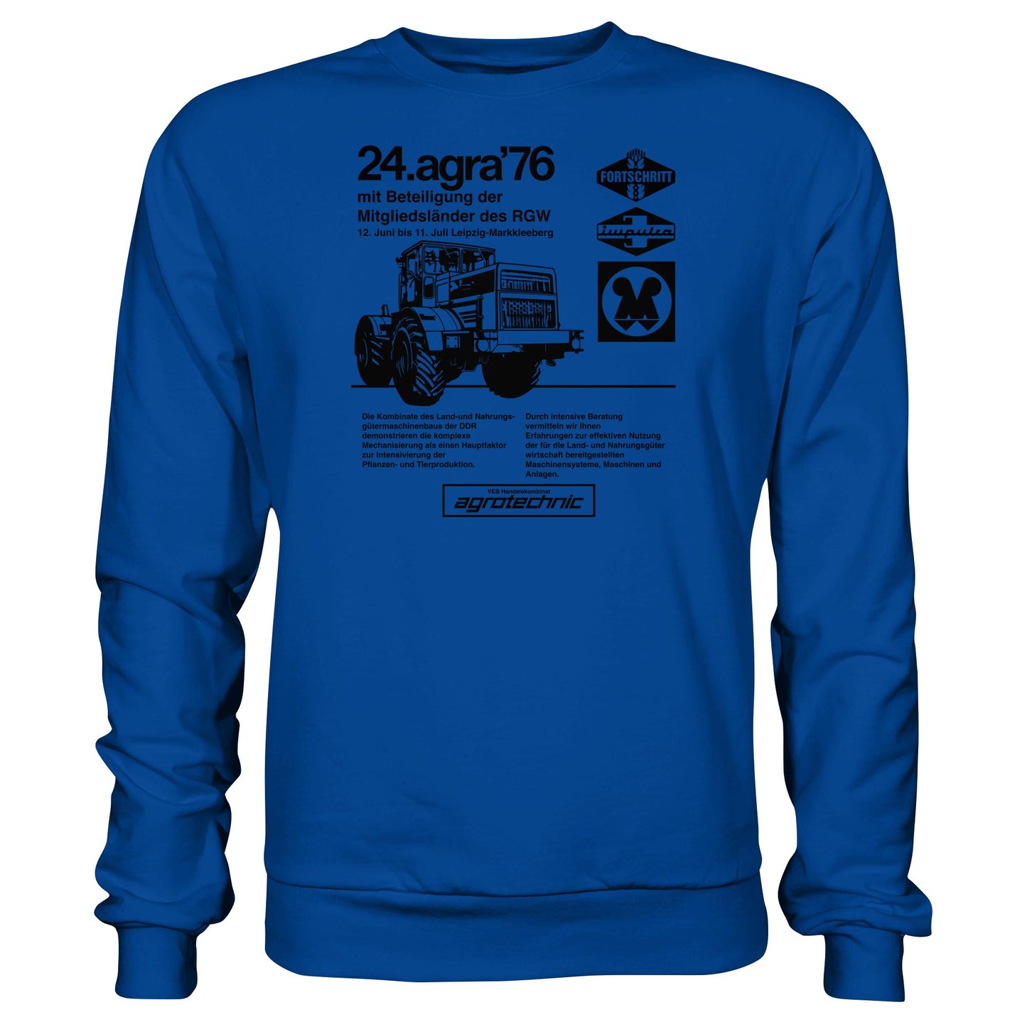 DDR Ostalgie Pullover Unisex • AGRA 1976, LEIPZIG-MARKKLEEBERG