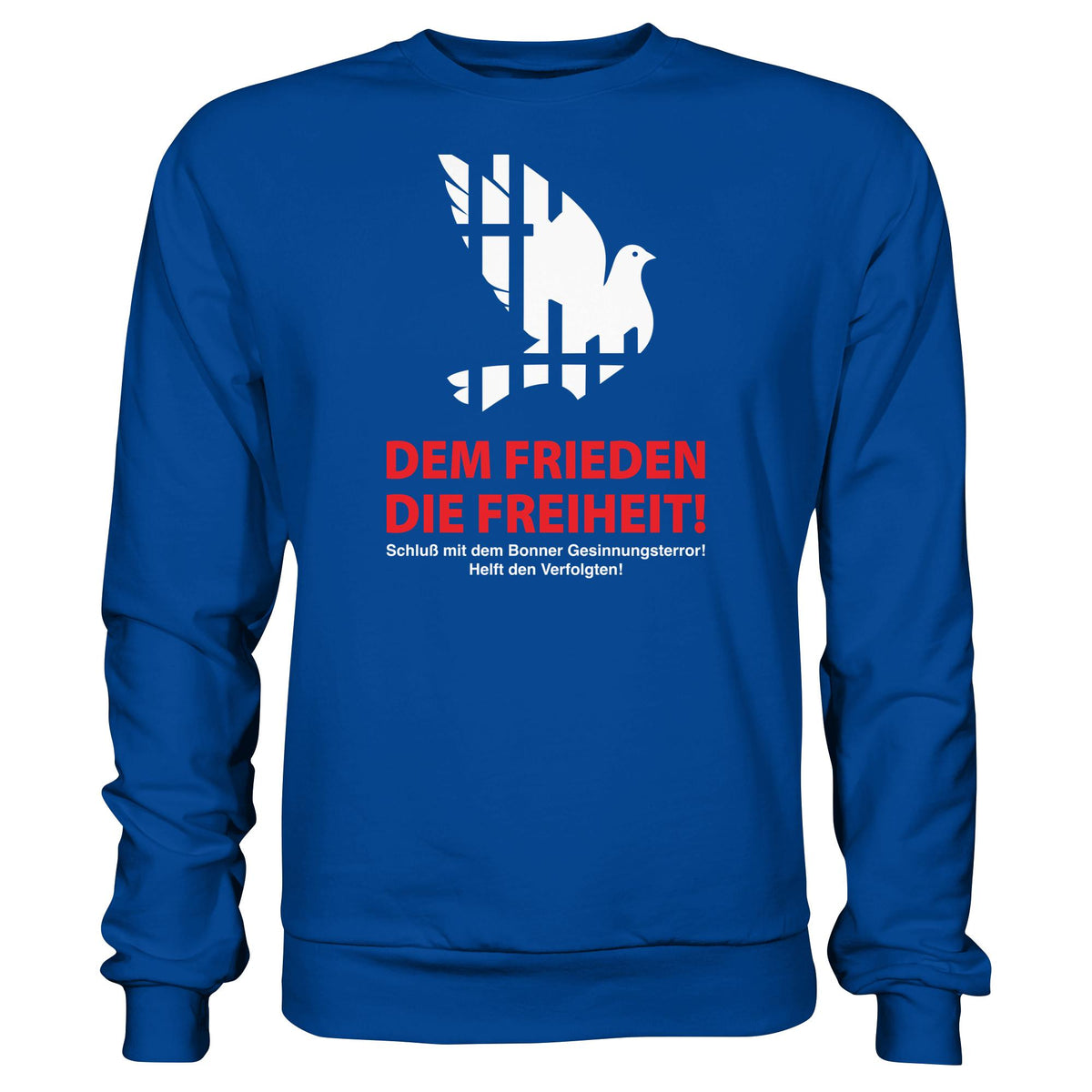 DDR Ostalgie Pullover Unisex • DEM FRIEDEN DIE FREIHEIT! (ORIGINAL-PLAKAT)