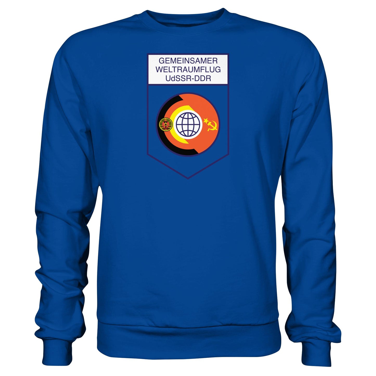 DDR Ostalgie Pullover Unisex • GEMEINSAMER WELTRAUMFLUG UDSSR-DDR (ORIGINAL WIMPEL)
