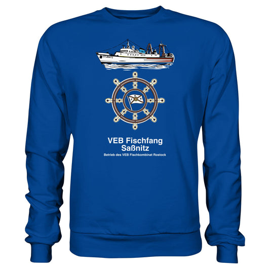DDR Ostalgie Pullover Unisex • VEB FISCHFANG SASSNITZ
