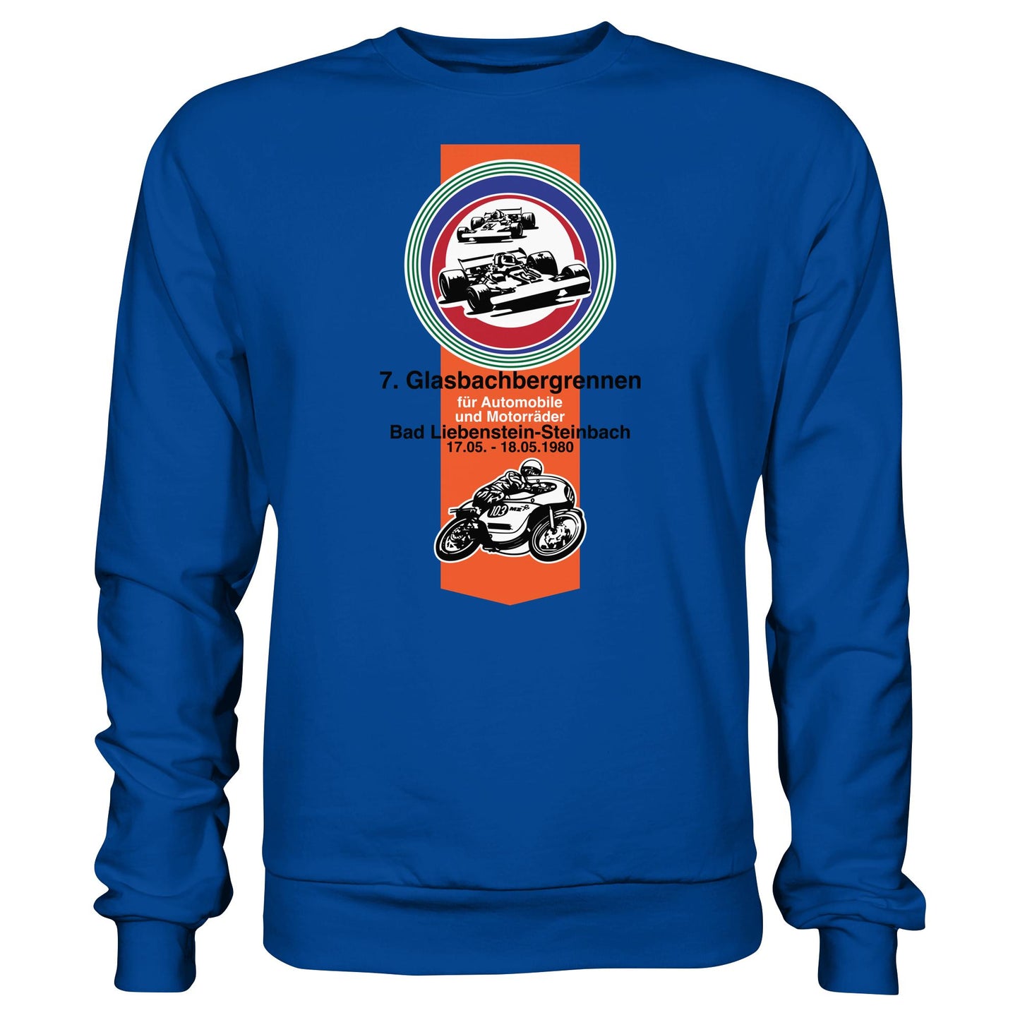 DDR Ostalgie Pullover Unisex • GLASBACHBERGRENNEN BAD LIEBENSTEIN (ORIGINAL WIMPEL)