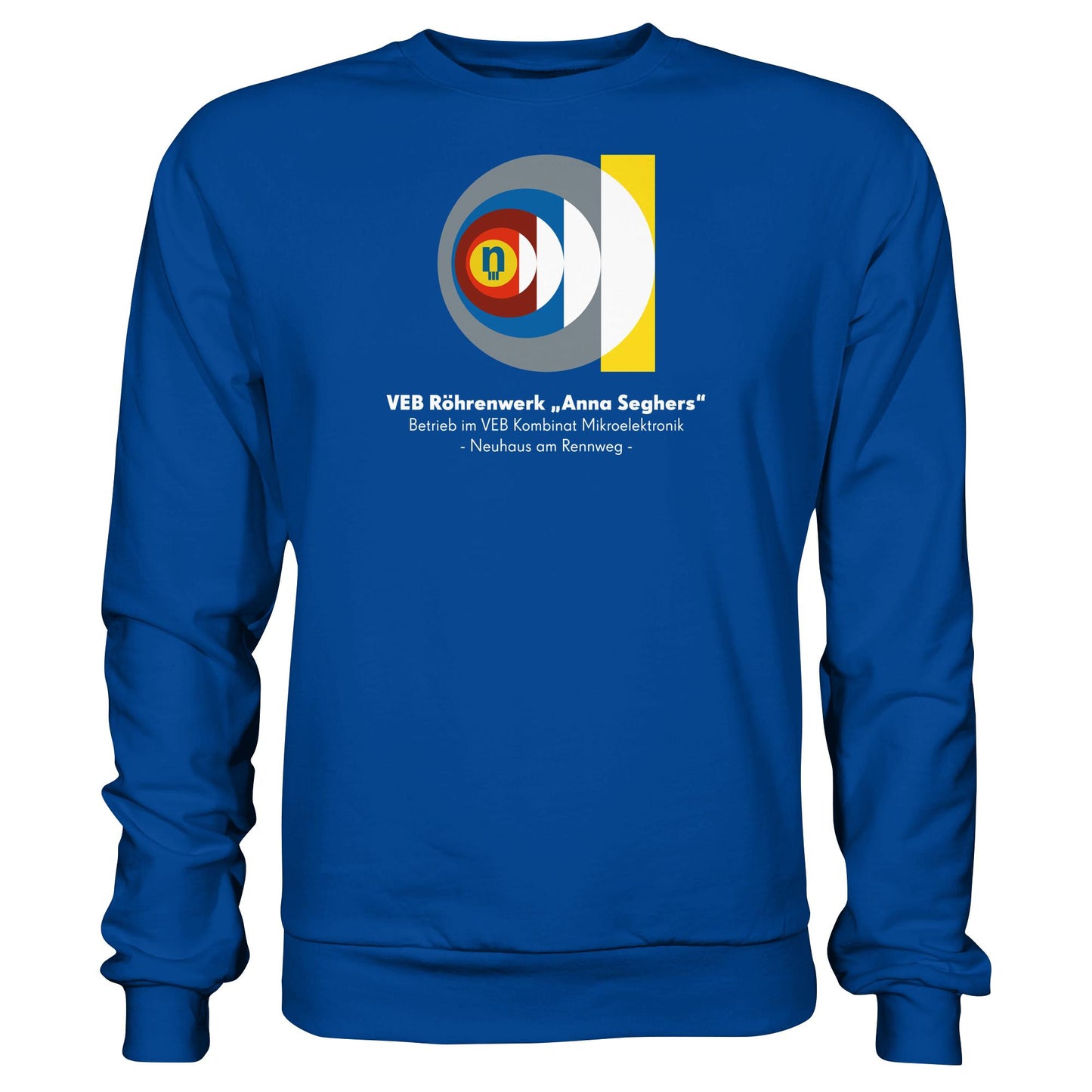 DDR Ostalgie Pullover Unisex • VEB RÖHRENWERK ANNA SEGHERS - NEUHAUS