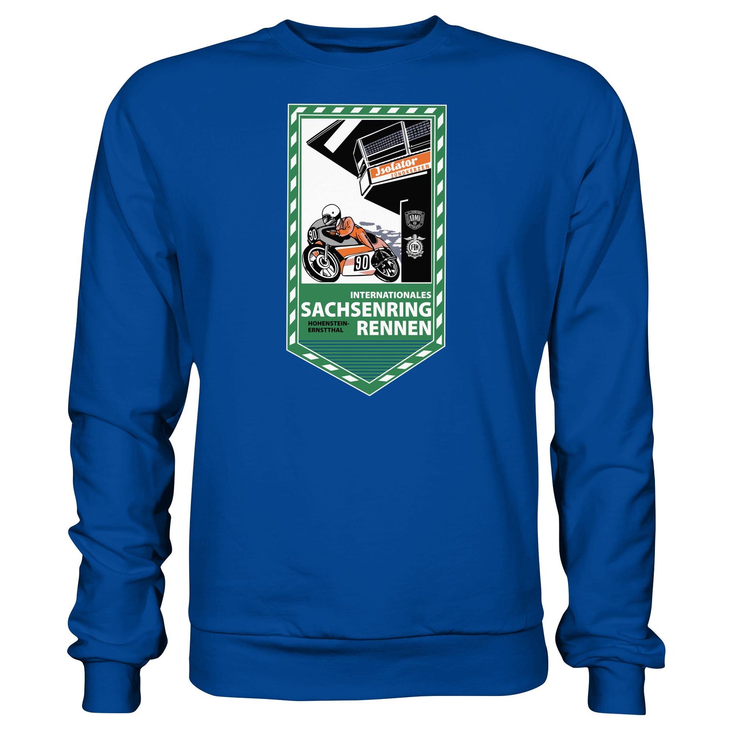DDR Ostalgie Pullover Unisex • SACHSENRING-RENNEN ZWICKAU 1990 (ORIGINAL-WIMPEL)