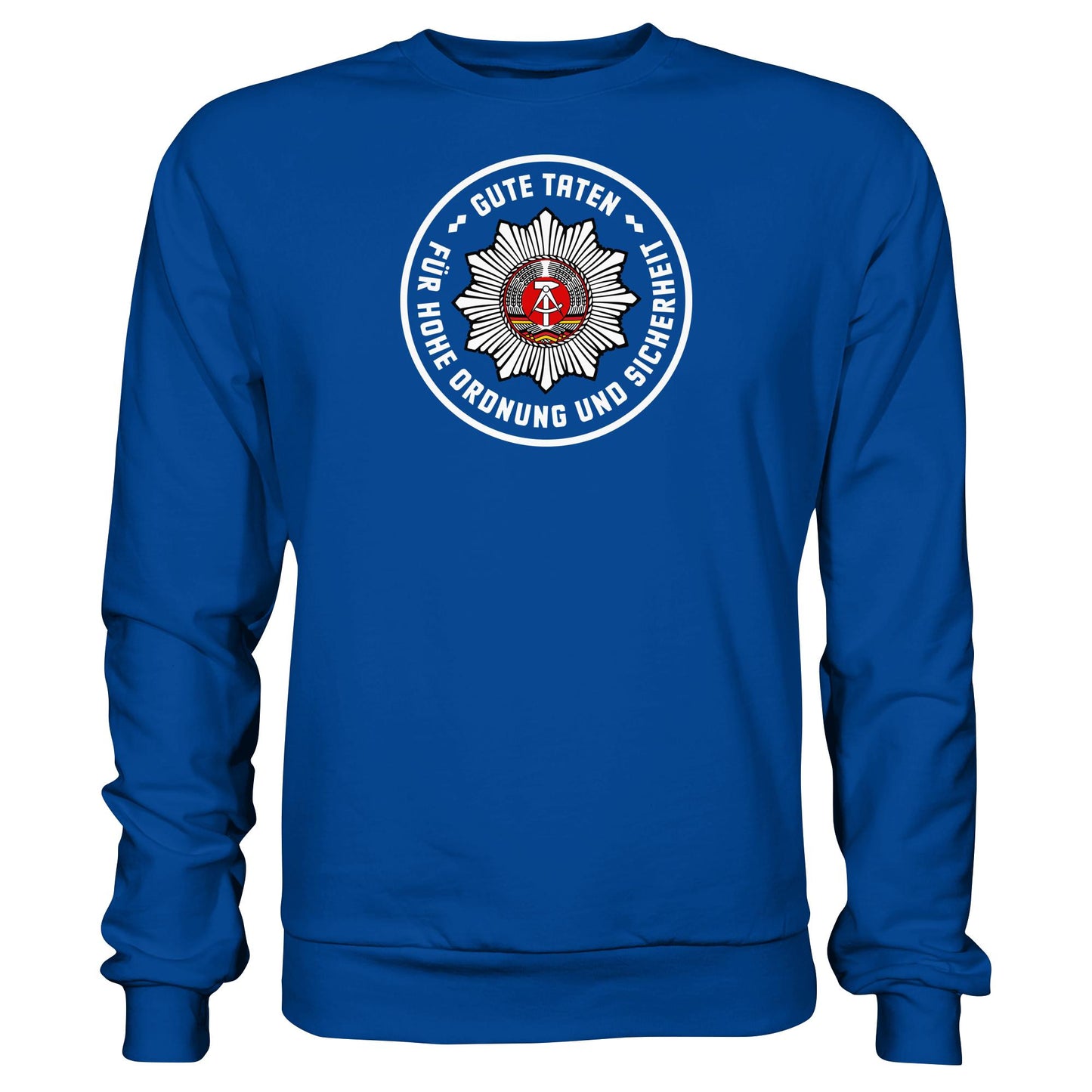 DDR Ostalgie Pullover Unisex • ABZEICHEN VOLKSPOLIZEI FÜR JUNGE PIONIERE