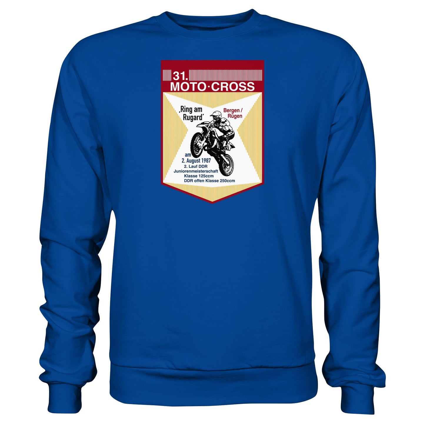 DDR Ostalgie Pullover Unisex • 31. MOTO-CROSS DDR-MEISTERSCHAFT - 1987 BERGEN RÜGEN