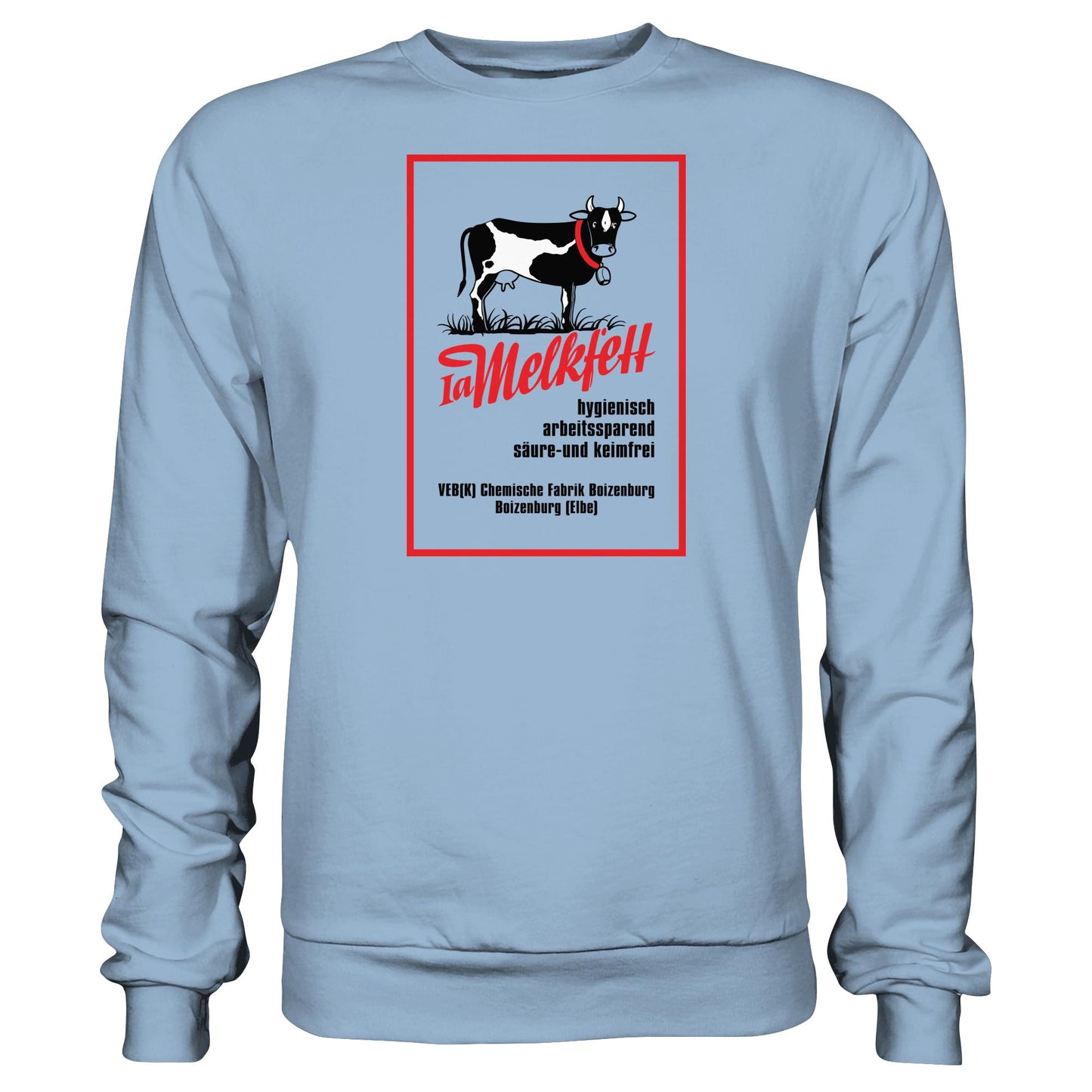 DDR Ostalgie Pullover Unisex • 1A MELKFETT - VEB BOIZENBURG