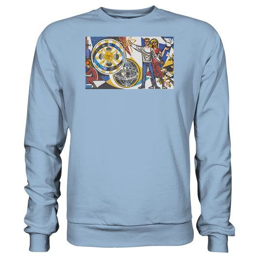DDR Ostalgie Pullover Unisex • WALTER WOMACKA - JUNGES PAAR MIT FRIEDENSTAUBE (MOSAIK HAUS DES LEHRERS, 1964)