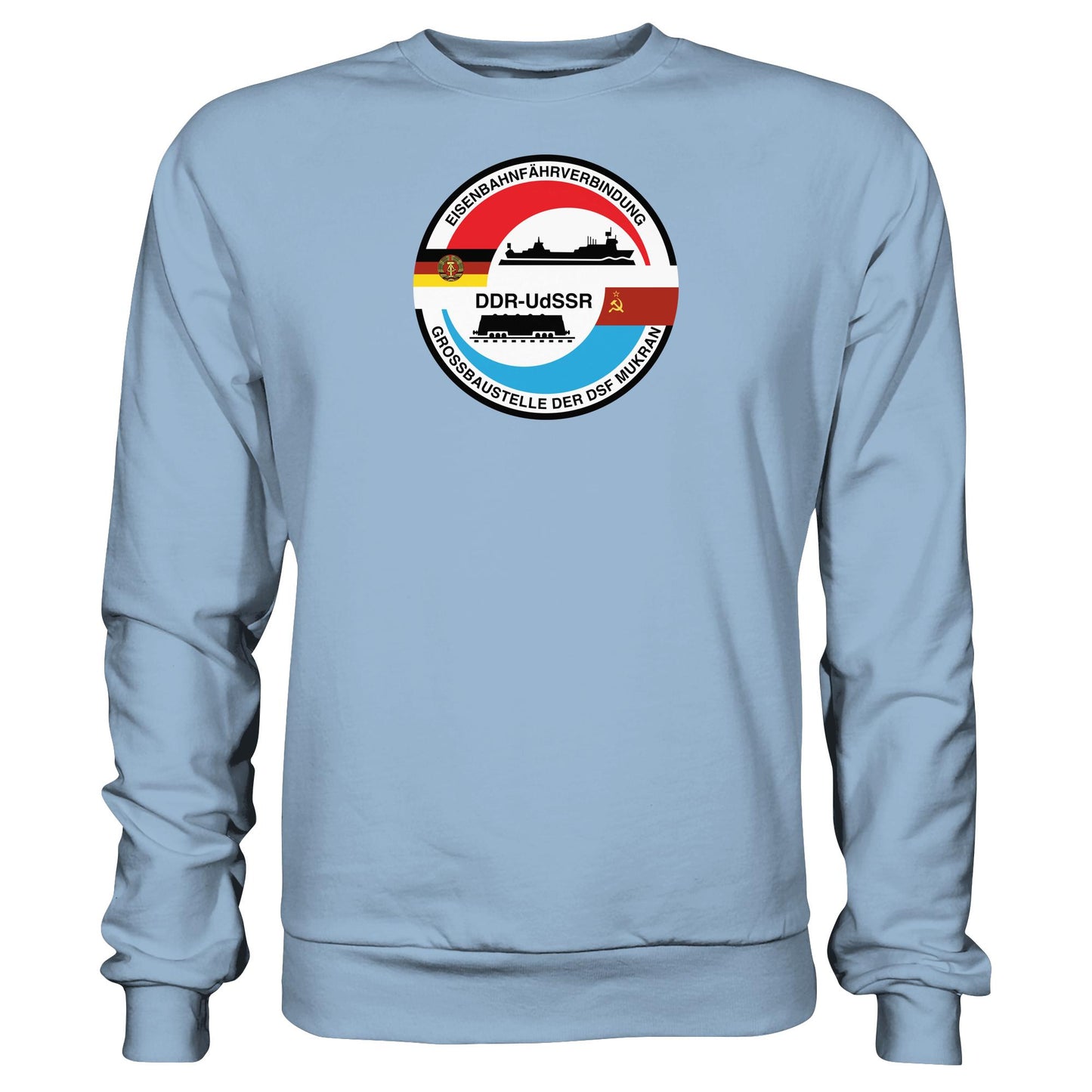 DDR Ostalgie Pullover Unisex • GROSSBAUSTELLE DER DSF MUKRAN