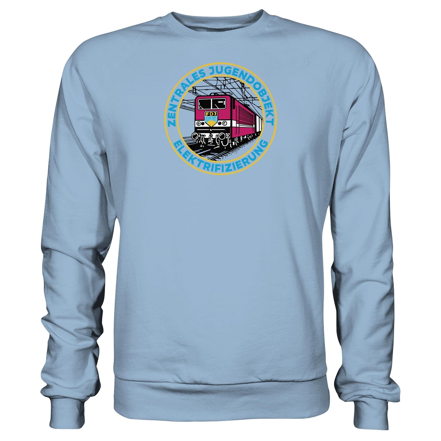 DDR Ostalgie Pullover Unisex • DR - FDJ ZENTRALES JUGENDOBJEKT ELEKTRIFIZIERUNG