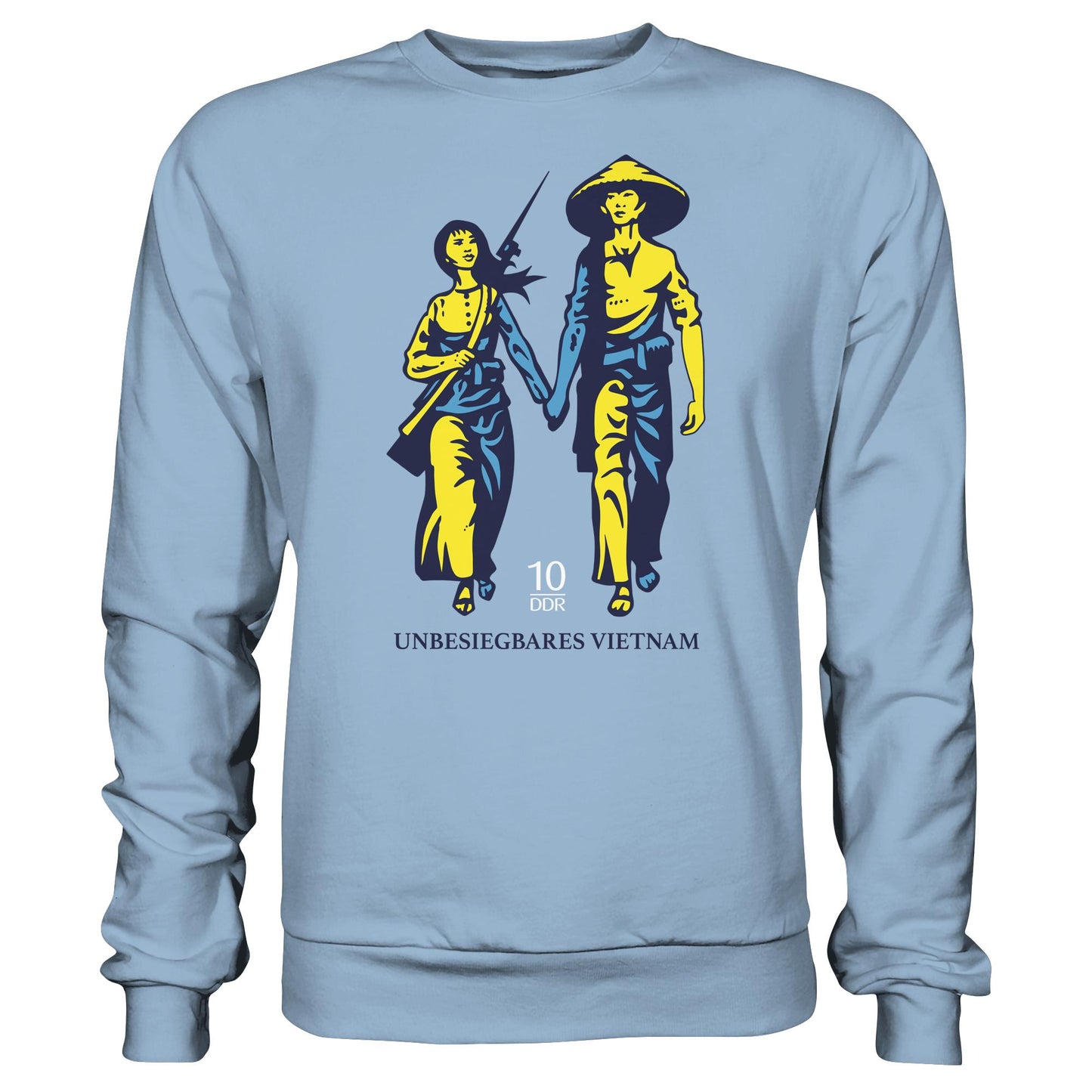 DDR Ostalgie Pullover Unisex • UNBESIEGBARES VIETNAM (ORIGINAL DDR-BRIEFMARKE)