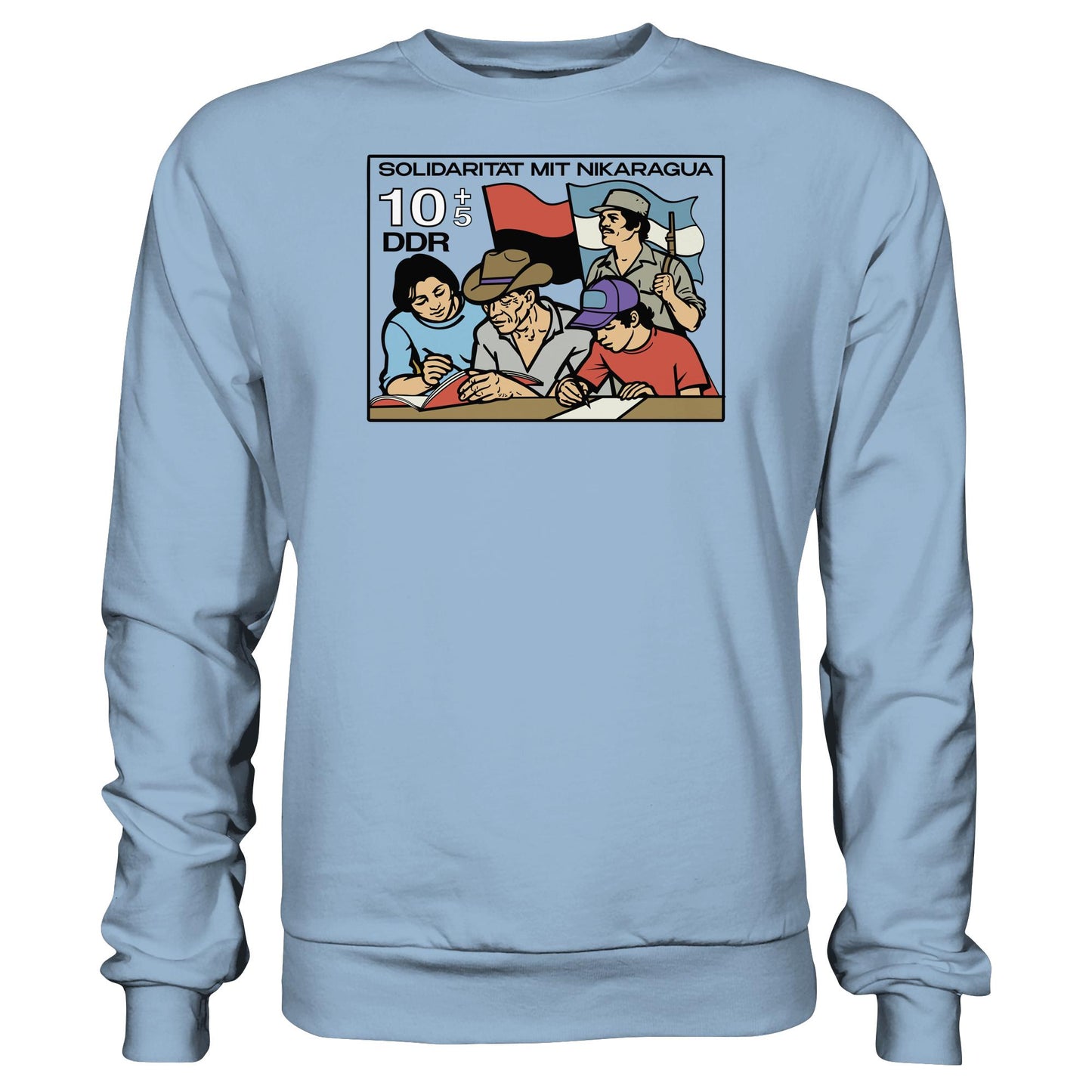 DDR Ostalgie Pullover Unisex • SOLIDARITÄT MIT NIKARAGUA (DDR-BRIEFMARKE)
