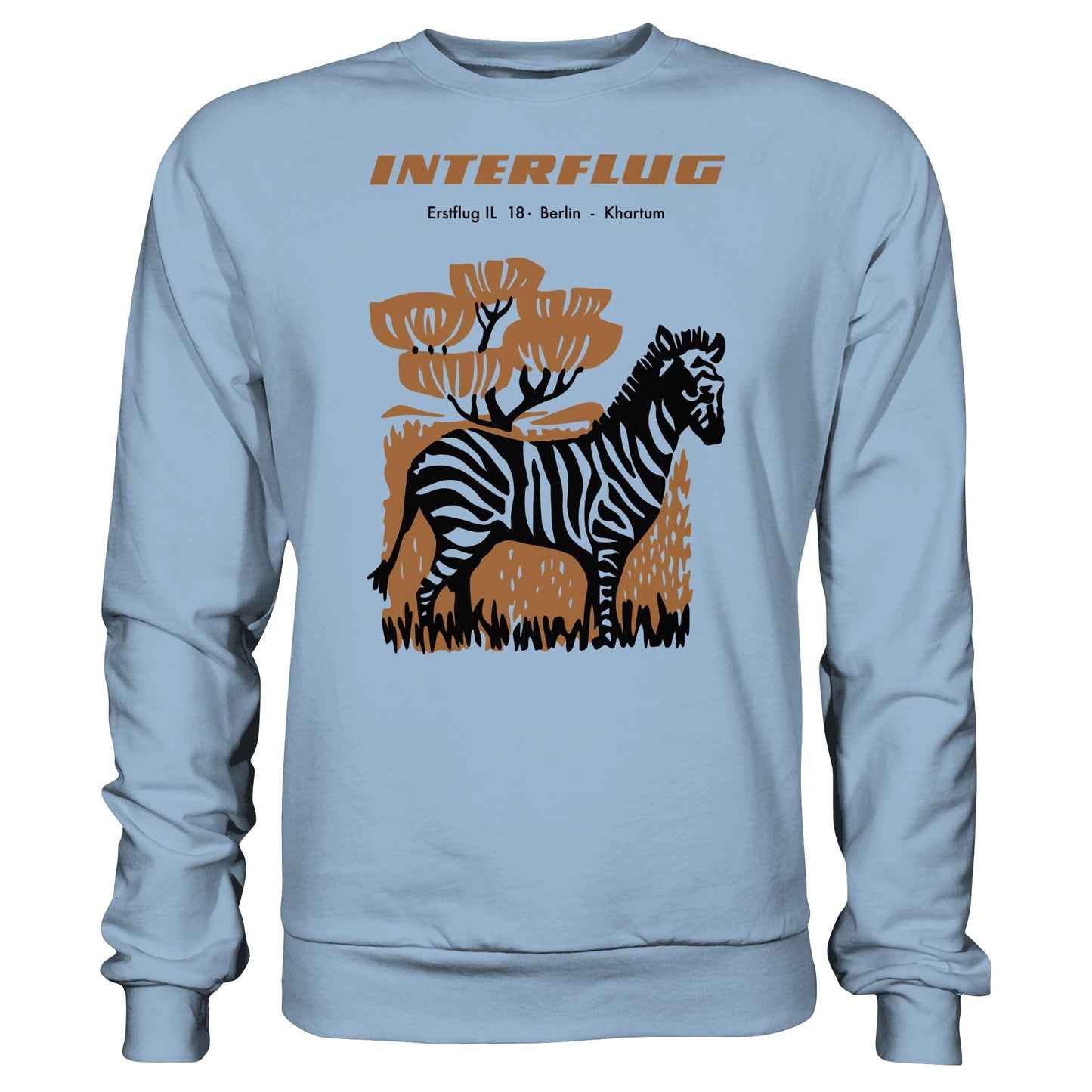 DDR Ostalgie Pullover Unisex • INTERFLUG BERLIN - KHARTUM (ORIGINAL SONDERSTEMPEL)