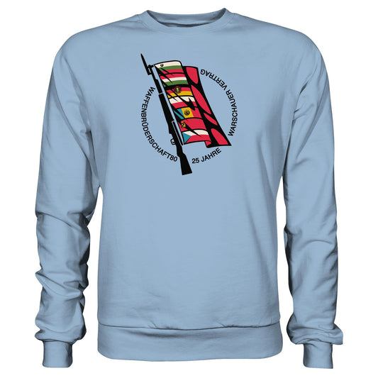 DDR Ostalgie Pullover Unisex • WAFFENBRÜDERSCHAFT80 - 25 JAHRE WARSCHAUER VERTRAG (NVA)