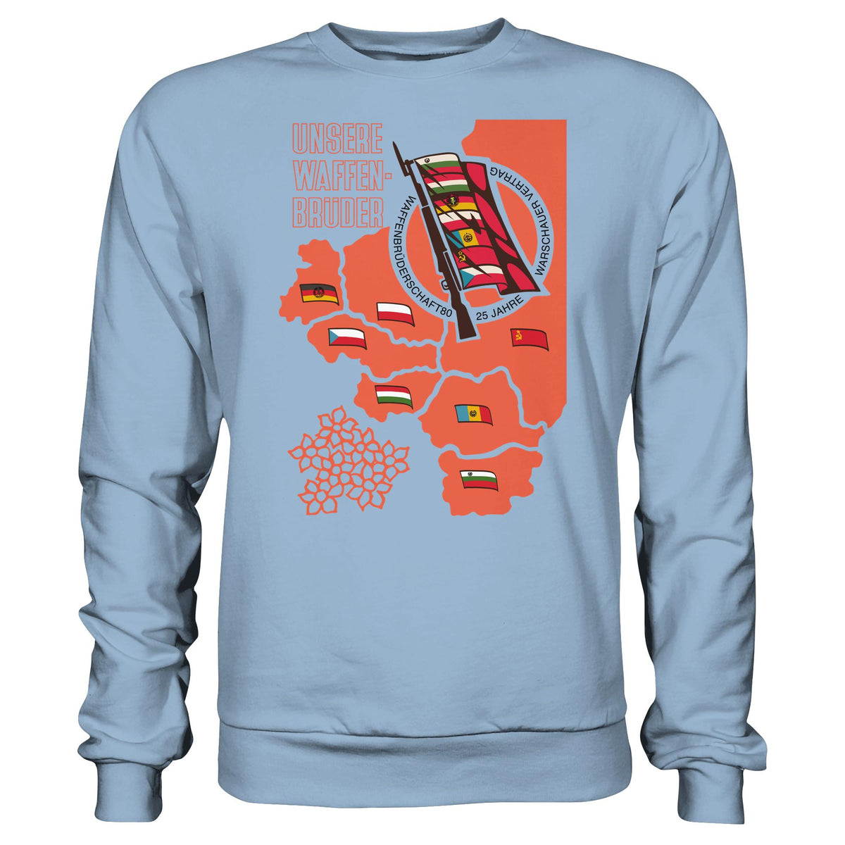 DDR Ostalgie Pullover Unisex • WAFFENBRÜDERSCHAFT80 - WARSCHAUER VERTRAG