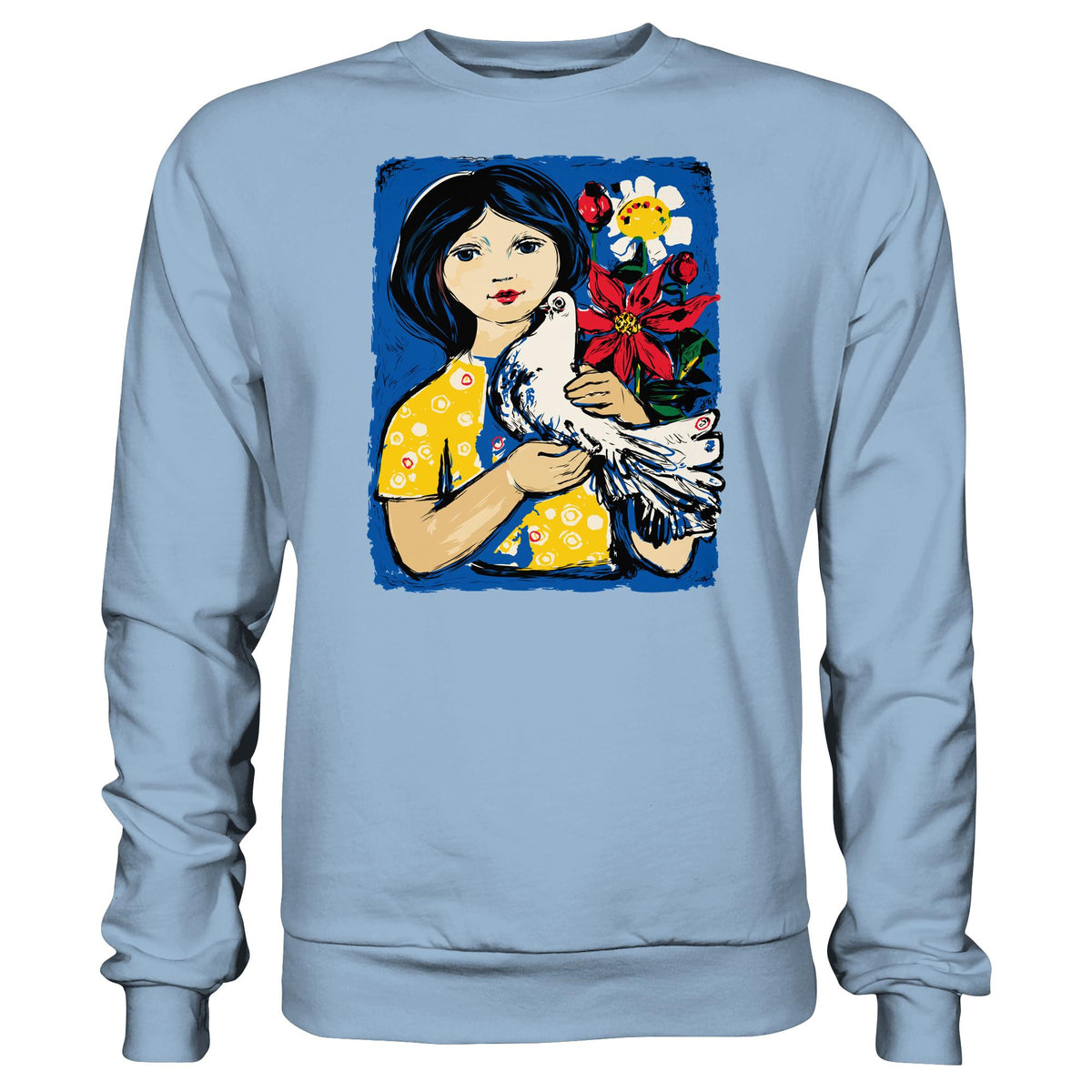 DDR Ostalgie Pullover Unisex • WALTER WOMACKA - MÄDCHEN MIT FRIEDENSTAUBE