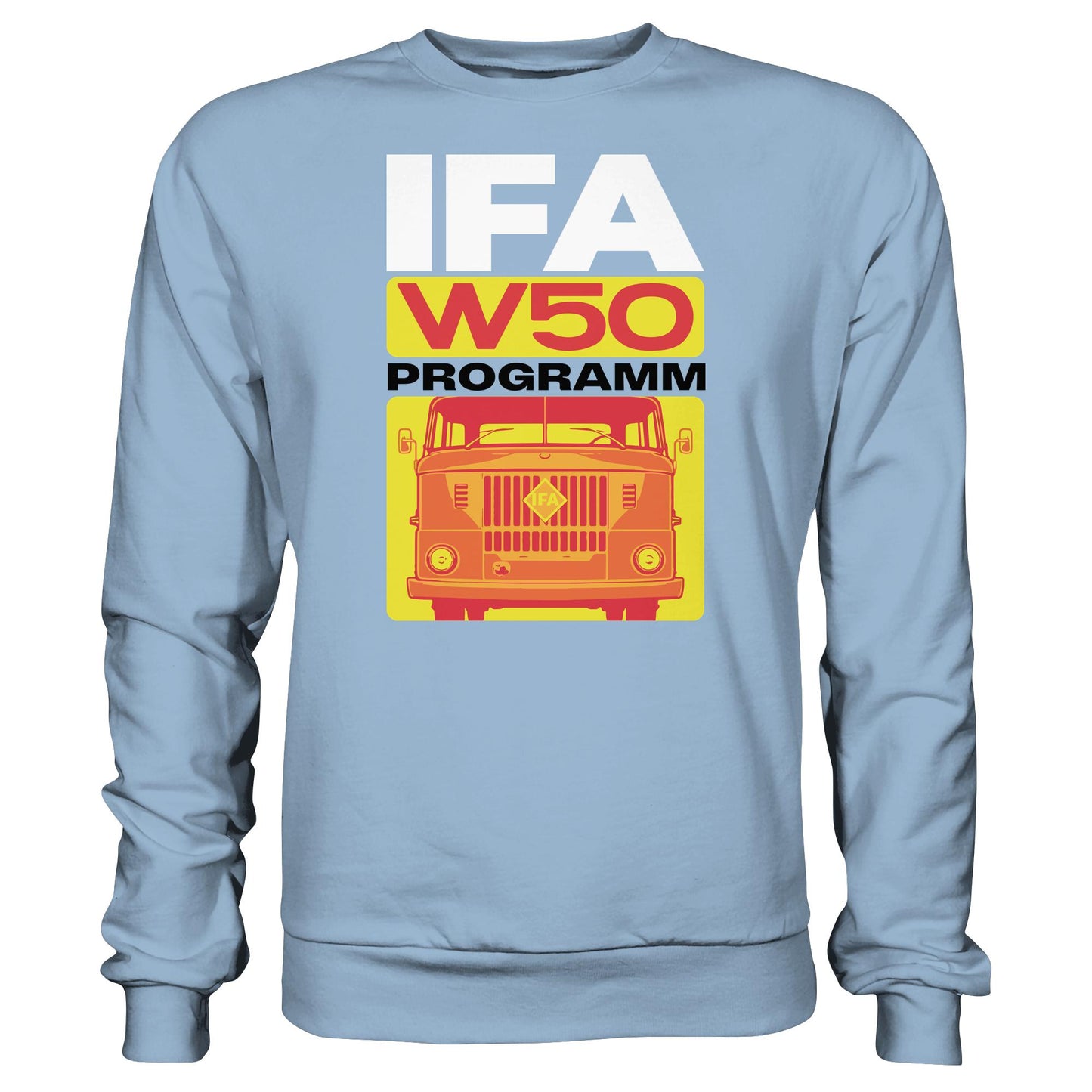DDR Ostalgie Pullover Unisex • IFA W50 PROGRAMM (ORIGINAL COVER BROSCHÜRE)