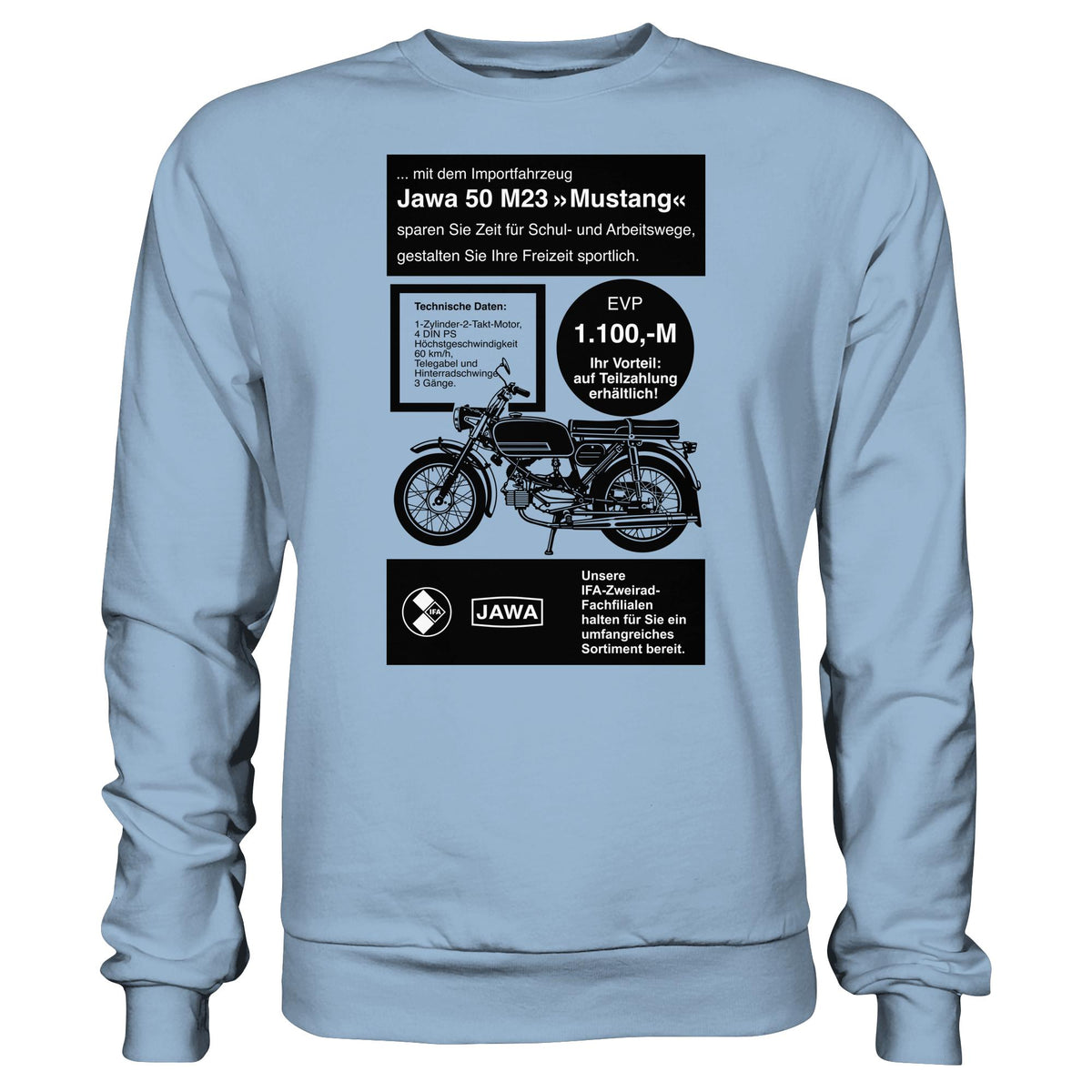 DDR Ostalgie Pullover Unisex • JAWA 50 M23 (ORIGINAL-PLAKAT)