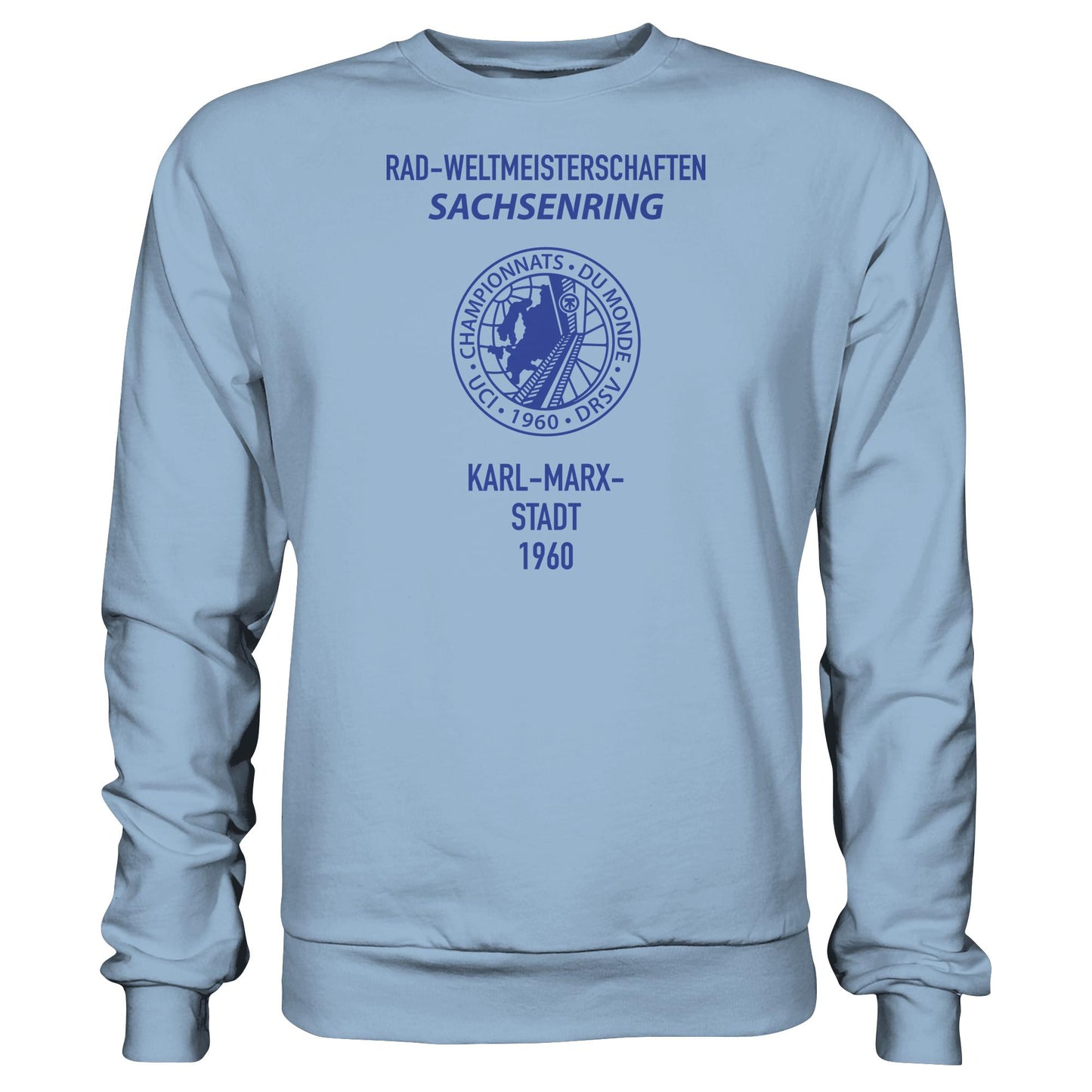 DDR Ostalgie Pullover Unisex •  RADWELTMEISTERSCHAFTEN SACHSENRING, KARL-MARX-STADT 1960