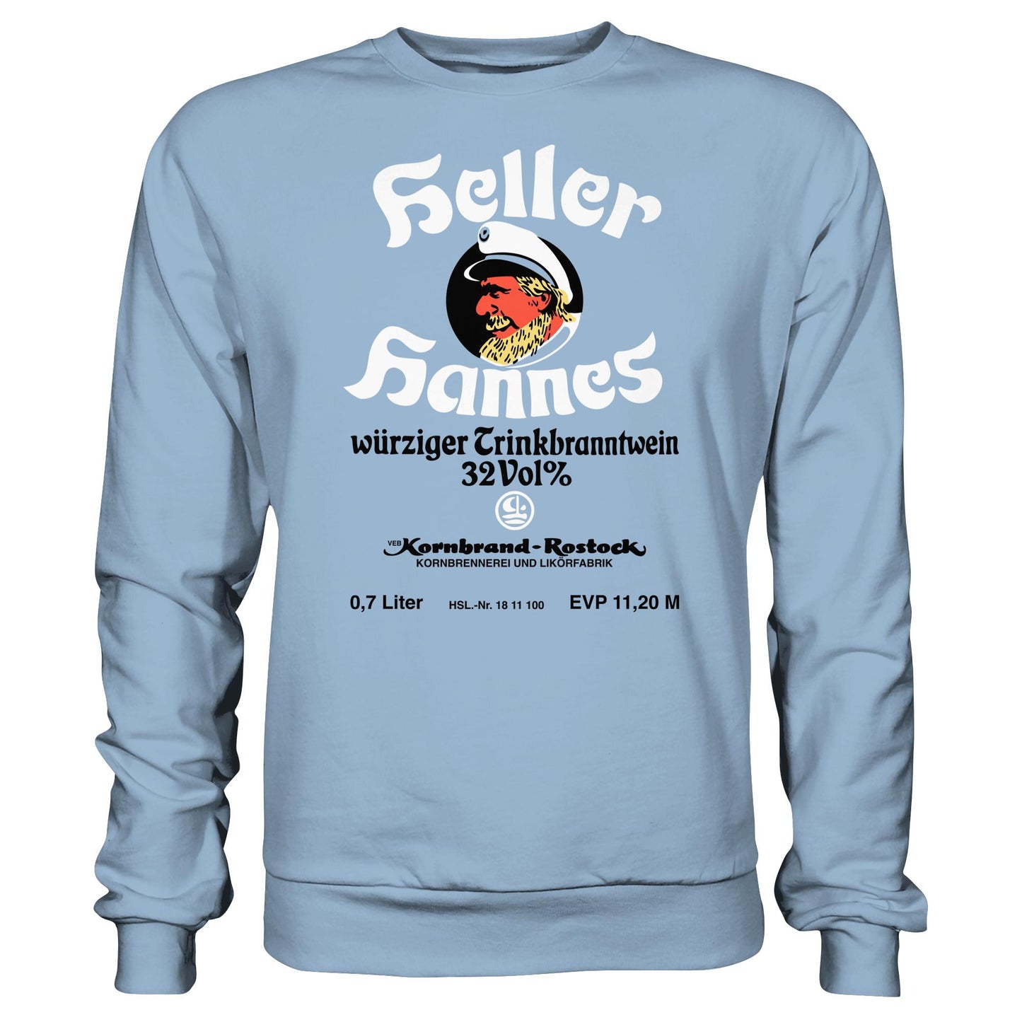 DDR Ostalgie Pullover Unisex • HELLER HANNES - TRINKBRANNTWEIN - VEB KORNBRANDT ROSTOCK