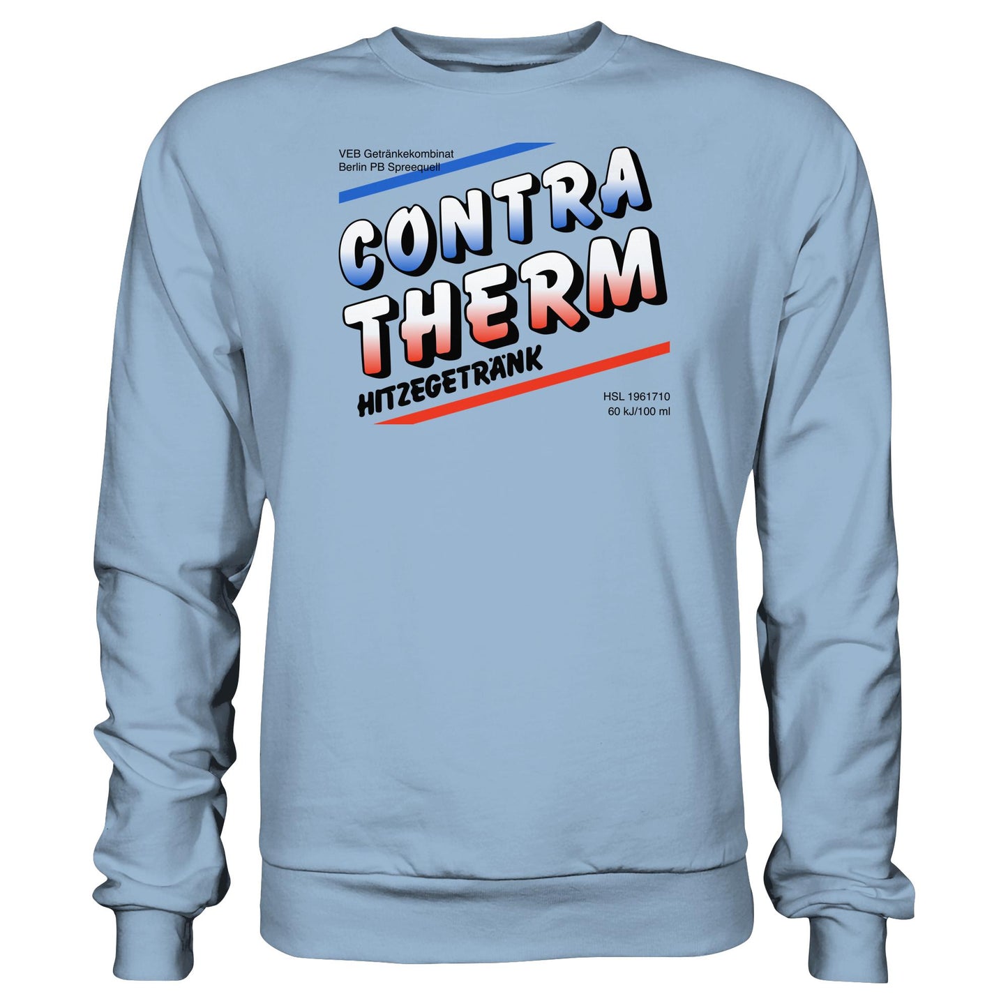 DDR Ostalgie Pullover Unisex • CONTRA THERM - VEB GETRÄNKEKOMBINAT BERLIN SPREEQUELL
