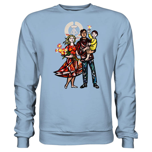 DDR Ostalgie Pullover Unisex • WALTER WOMACKA - UNSERE FAMILIE (STAATSRATSGEBÄUDE, Aus der Geschichte der Deutschen Arbeiterbewegung, 1964)
