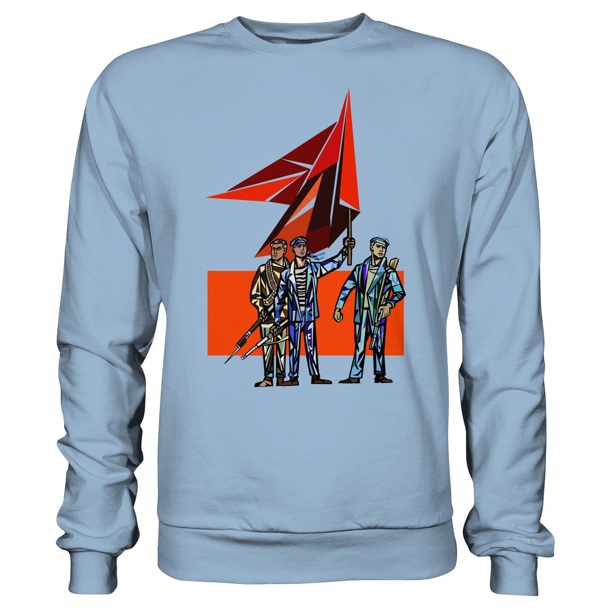 DDR Ostalgie Kapuze / Hoodie Unisex • WALTER WOMACKA - BEWAFFNETE ARBEITER (STAATSRATSGEBÄUDE, Aus der Geschichte der Deutschen Arbeiterbewegung, 1964)