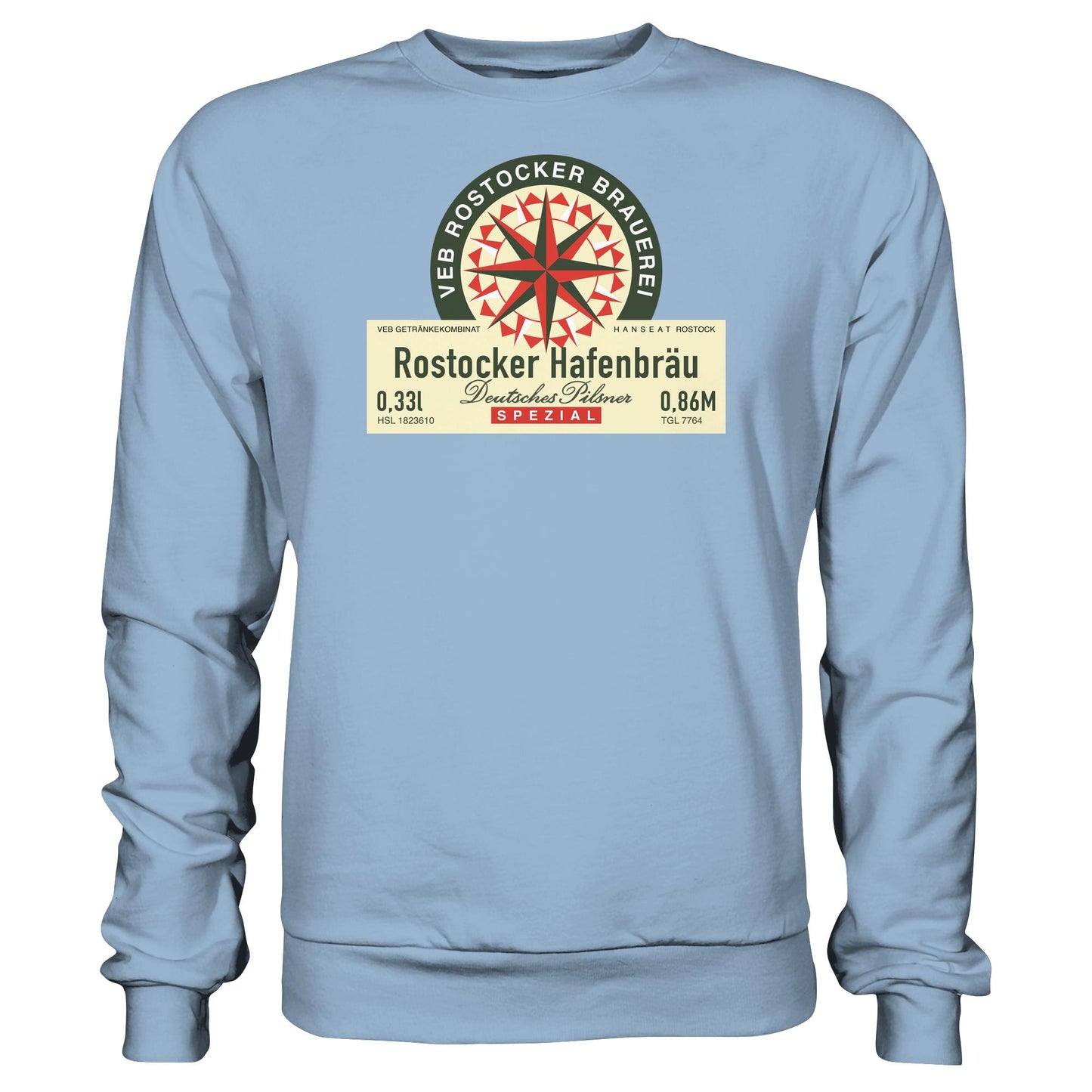 DDR Ostalgie Pullover Unisex • VEB GETRÄNKEKOMBINAT HANSEAT ROSTOCK - HAFENBRÄU