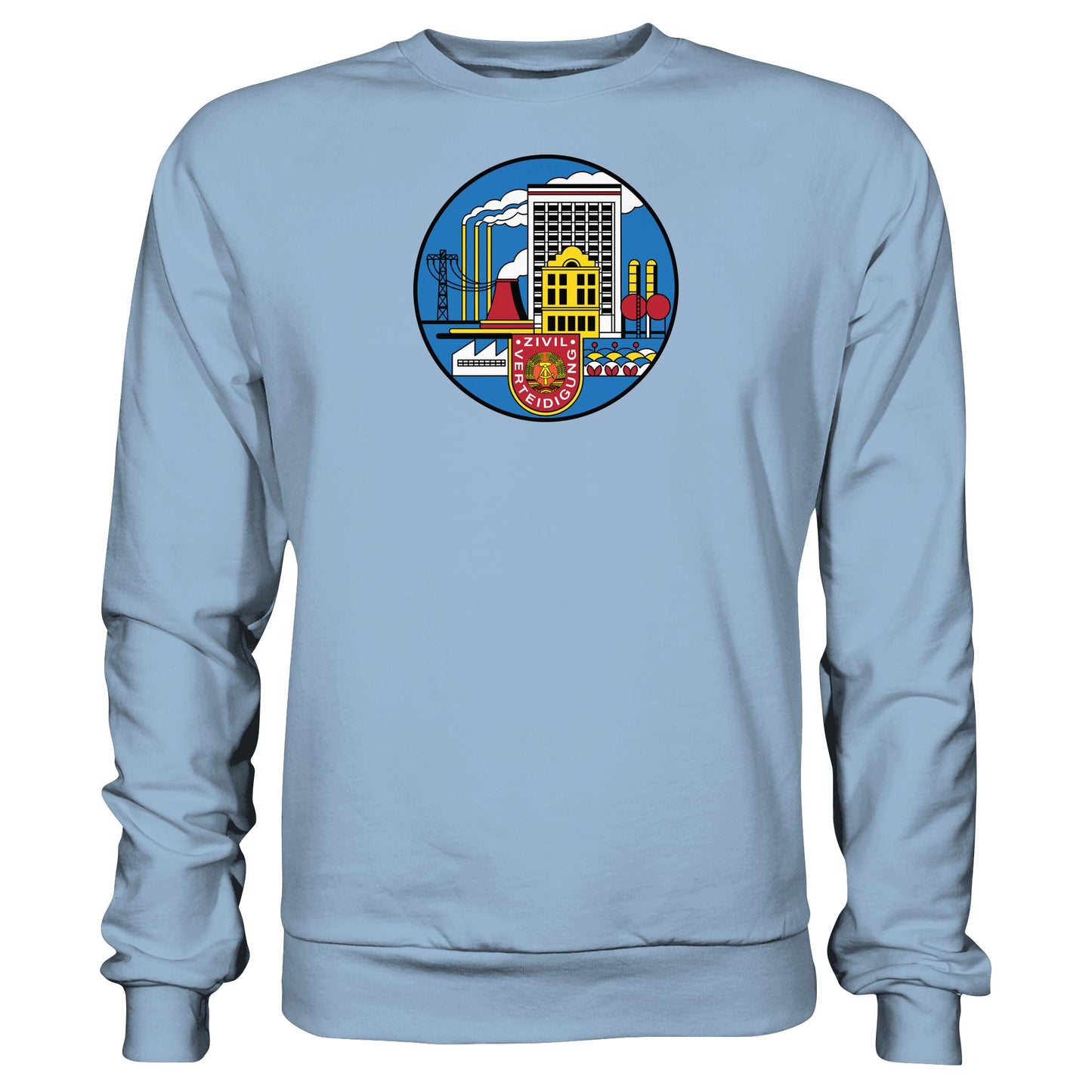 DDR Ostalgie Pullover Unisex • DDR ZIVILVERTEIDIGUNG (ORIGINAL GLAS-DESIGN)