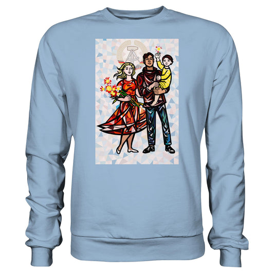 DDR Ostalgie Pullover Unisex • WALTER WOMACKA - UNSERE FAMILIE mit Hintergrund (STAATSRATSGEBÄUDE, Aus der Geschichte der Deutschen Arbeiterbewegung, 1964)