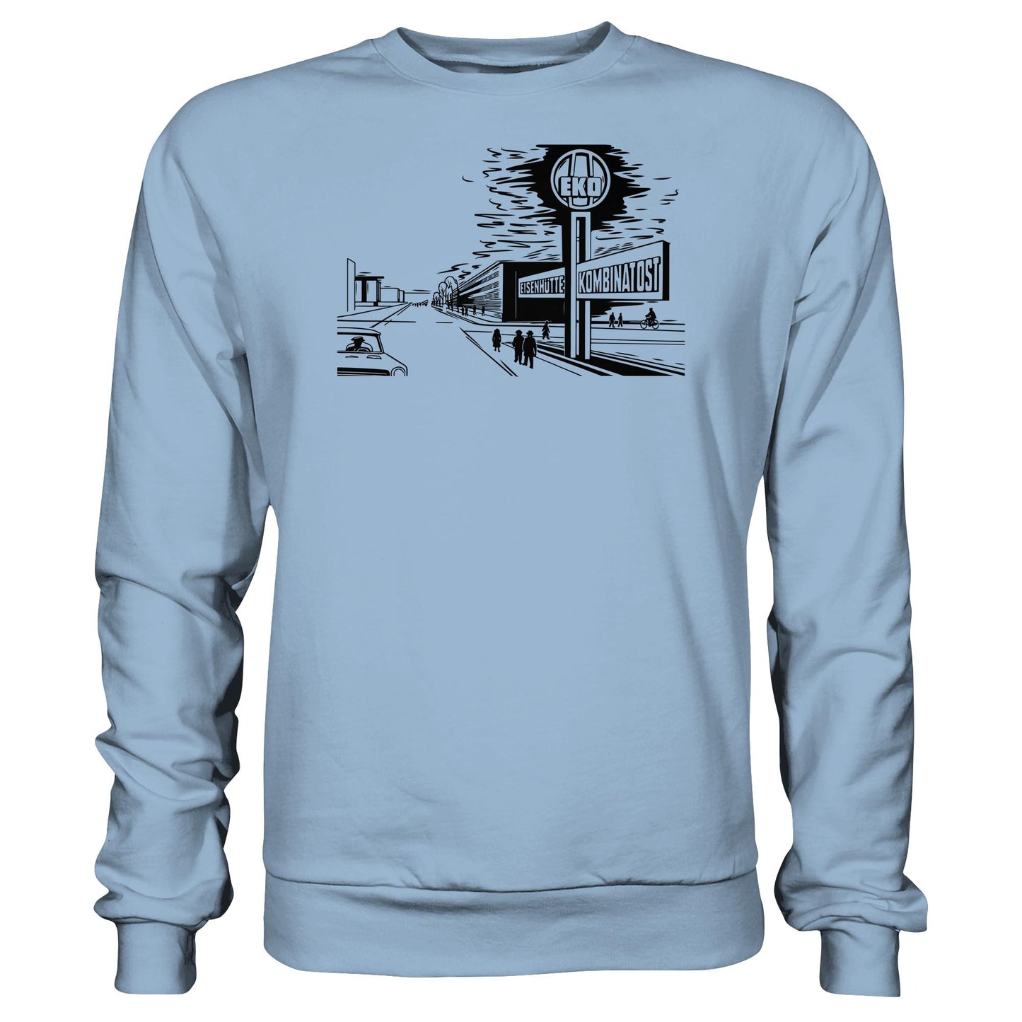 DDR Ostalgie Pullover Unisex • EISENHÜTTENKOMBINAT OST (EKO) - ORIGINAL POSTSTEMPEL