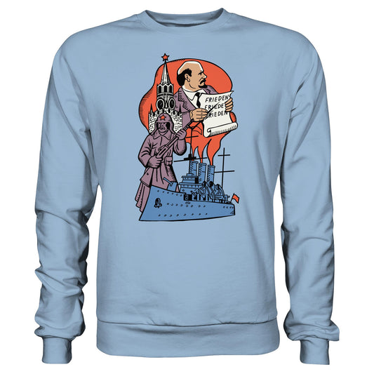 DDR Ostalgie Pullover Unisex • JAHRESTAG OKTOBERREVOLUTION 1917 (ORIGINAL POSTSTEMPEL)