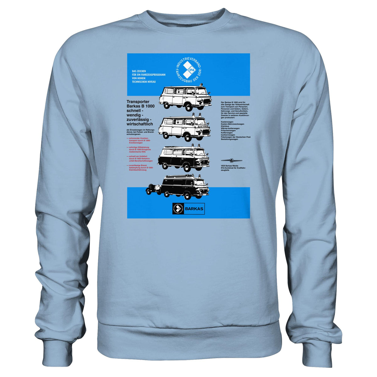 DDR Ostalgie Pullover Unisex • IFA BARKAS B 1000 (ORIGINAL-PLAKAT)