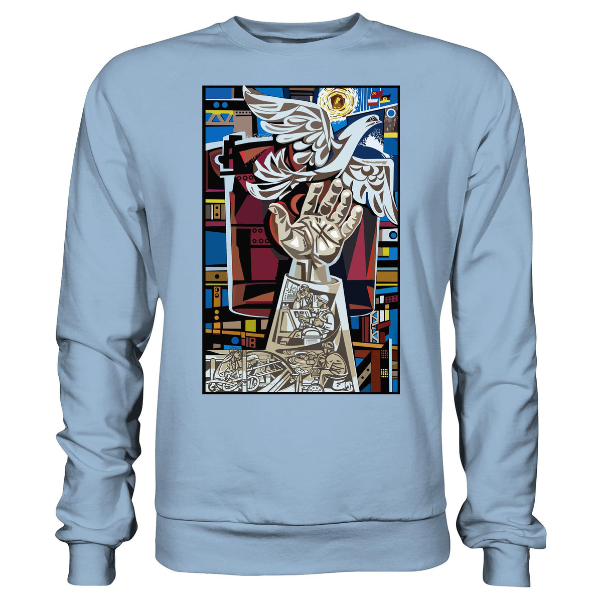 DDR Ostalgie Kapuze / Hoodie Unisex • WALTER WOMACKA - MOSAIK MAGISTRALE EISENHÜTTENSTADT (1965)