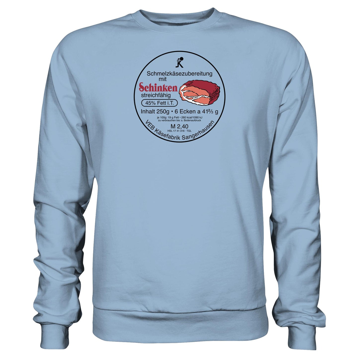 DDR Ostalgie Pullover Unisex • SCHMELZKÄSE MIT SCHINKEN - VEB KÄSEFABRIK SANGERHAUSEN