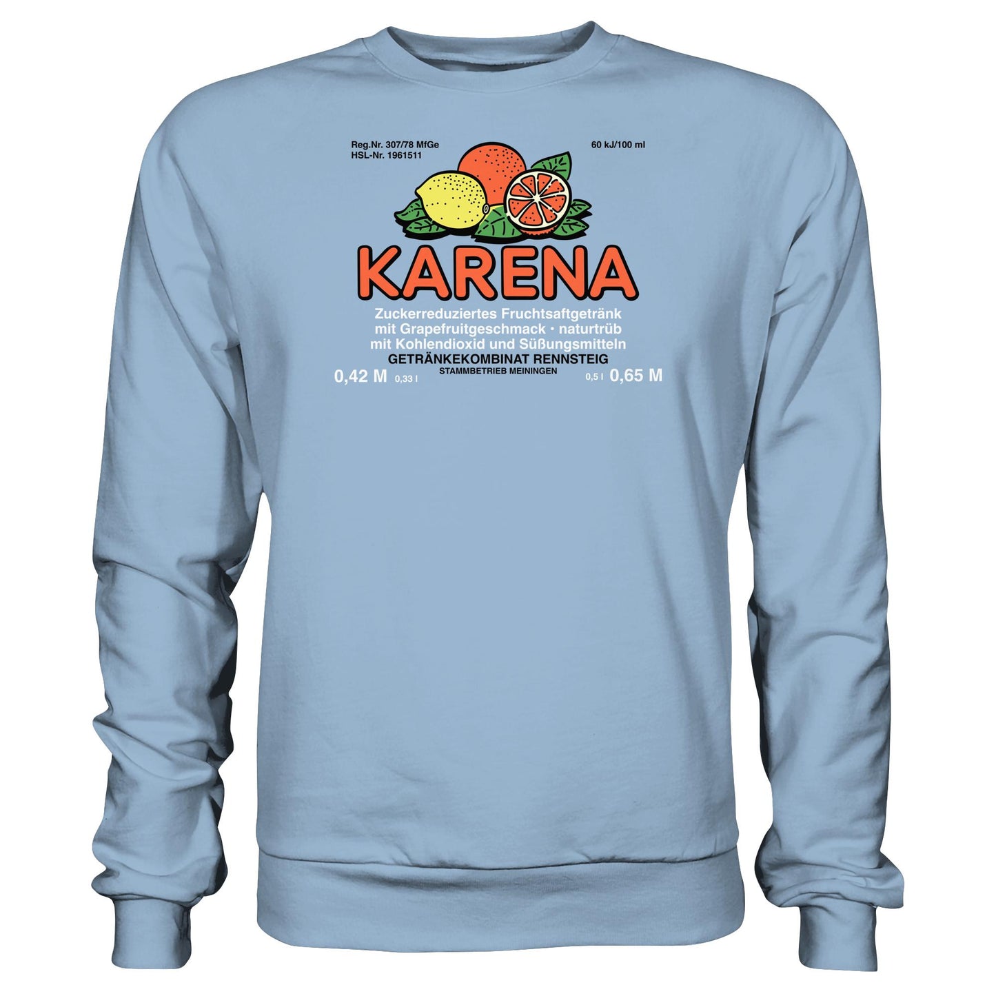 DDR Ostalgie Pullover Unisex • KARENA LIMONADE - GETRÄNKEKOMBINAT RENNSTEIG, MEININGEN