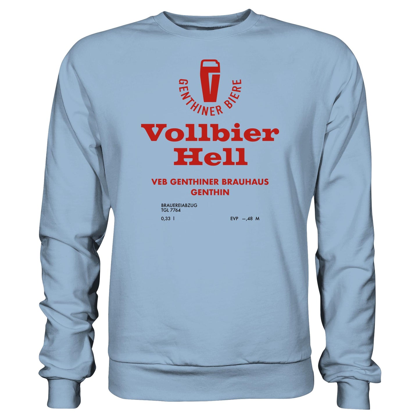 DDR Ostalgie Pullover Unisex • VEB GENTHINER BRAUHAUS