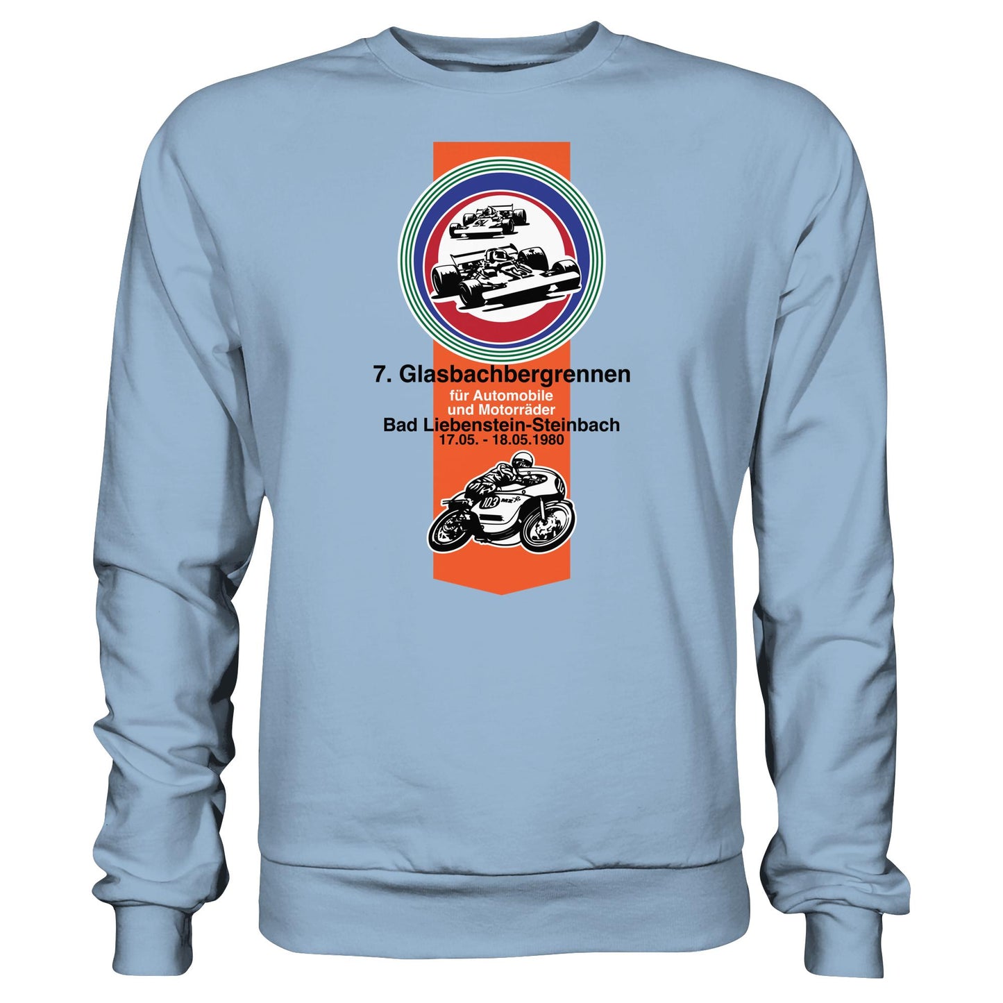 DDR Ostalgie Pullover Unisex • GLASBACHBERGRENNEN BAD LIEBENSTEIN (ORIGINAL WIMPEL)