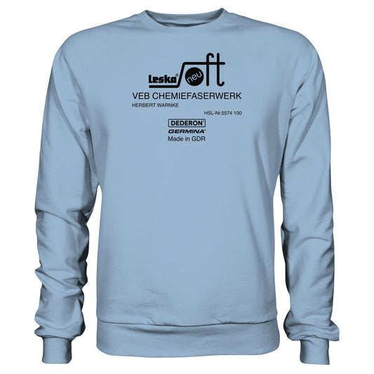 DDR Ostalgie Pullover Unisex • LESKA VEB CHEMIEFASERWERK HERBERT WARNKE - DEDERON, GERMINA