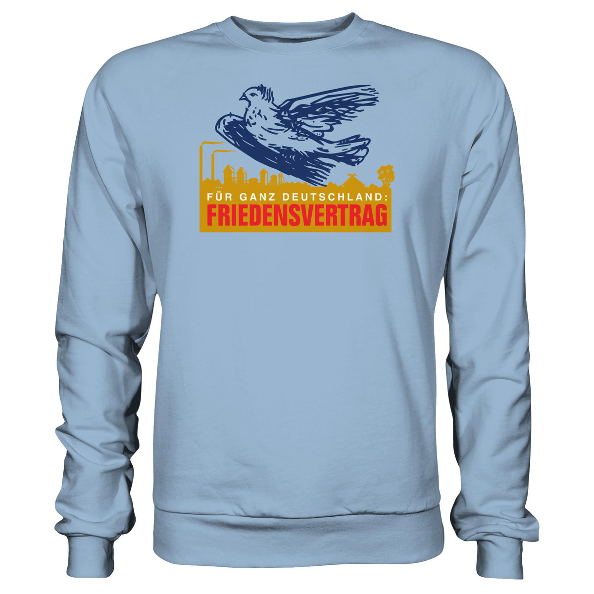 DDR Ostalgie Pullover Unisex • FRIEDENSVERTRAG FÜR GANZ DEUTSCHLAND (ORIGINAL-PIN)