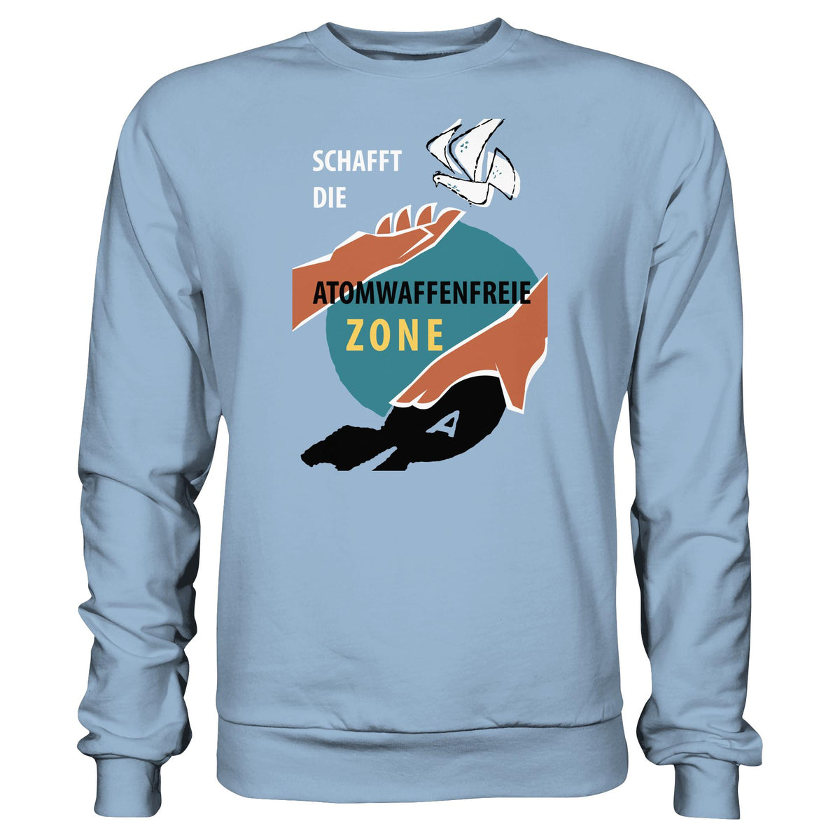 DDR Ostalgie Pullover Unisex • SCHAFFT DIE ATOMWAFFENFREIE ZONE (ORIGINAL-PLAKAT)