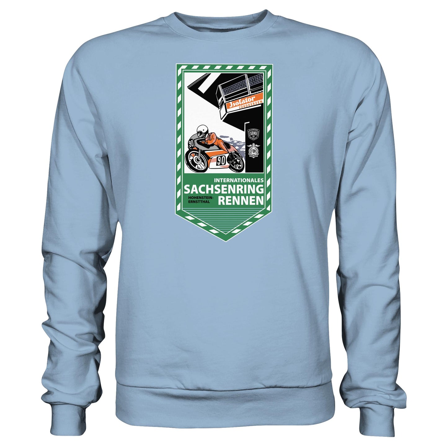 DDR Ostalgie Pullover Unisex • SACHSENRING-RENNEN ZWICKAU 1990 (ORIGINAL-WIMPEL)