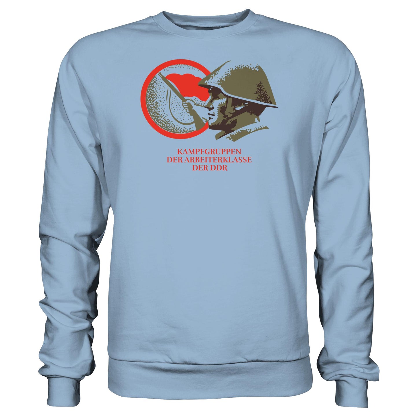 DDR Ostalgie Pullover Unisex • KAMPFGRUPPEN DER ARBEITERKLASSE (ORIGINAL BRIEFMARKE)