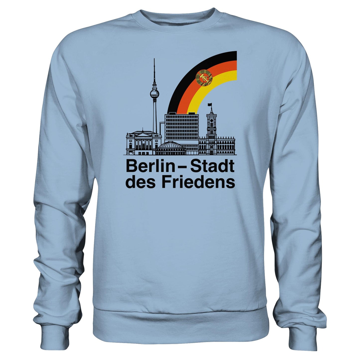 DDR Ostalgie Pullover Unisex • BERLIN - STADT DES FRIEDENS (ORIGINAL POSTSTEMPEL)