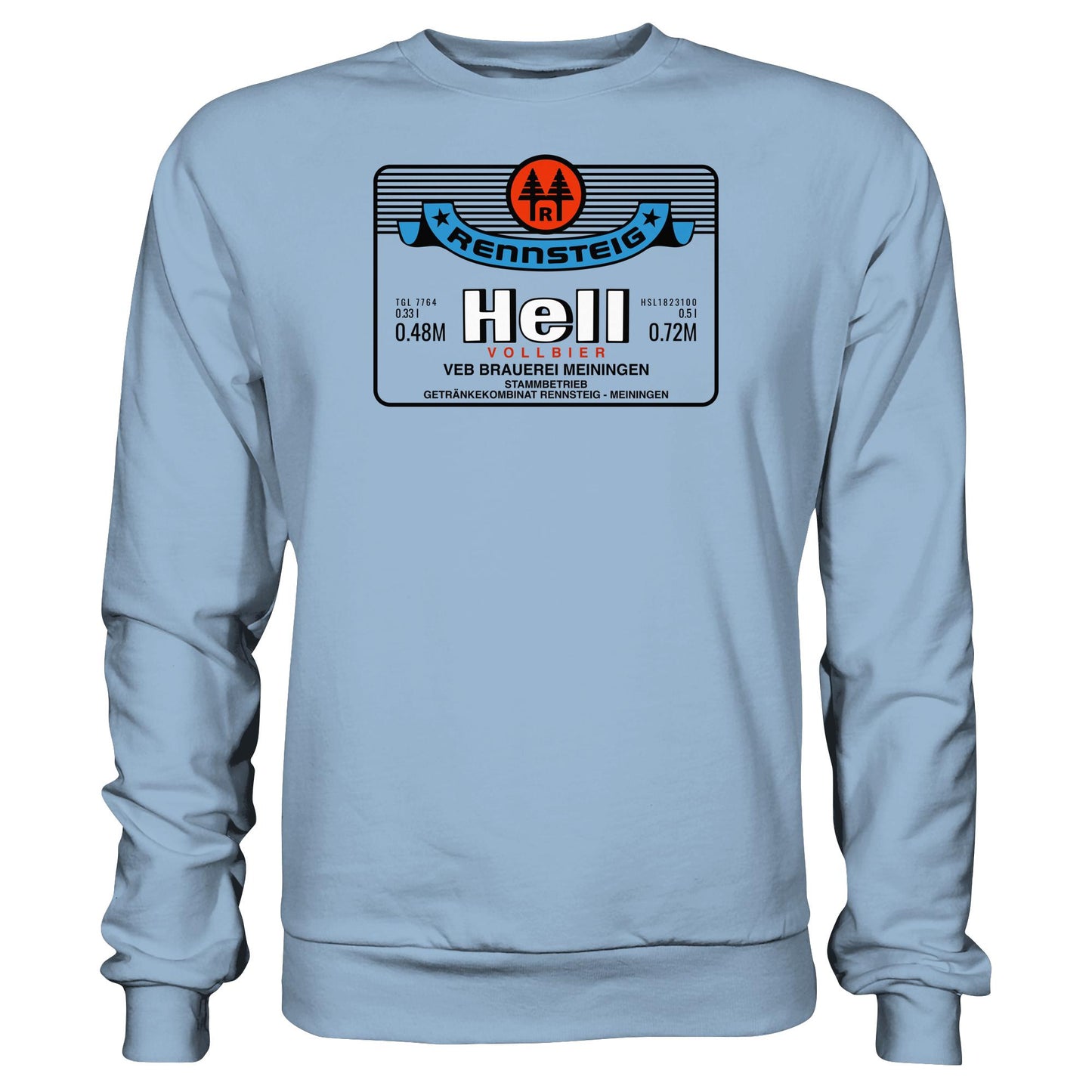 DDR Ostalgie Pullover Unisex • RENNSTEIG HELL - VEB BRAUEREI MEININGEN